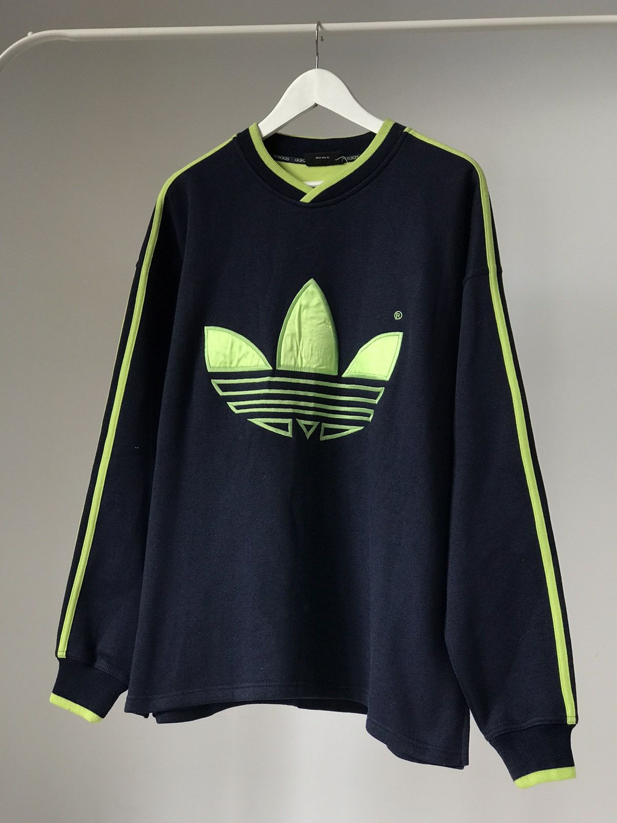 Adidas 🔥 Vintage 90s Adidas hype streetwear oversized sweatshirt Size US XL / EU 56 / 4 - 1 Thumbnail