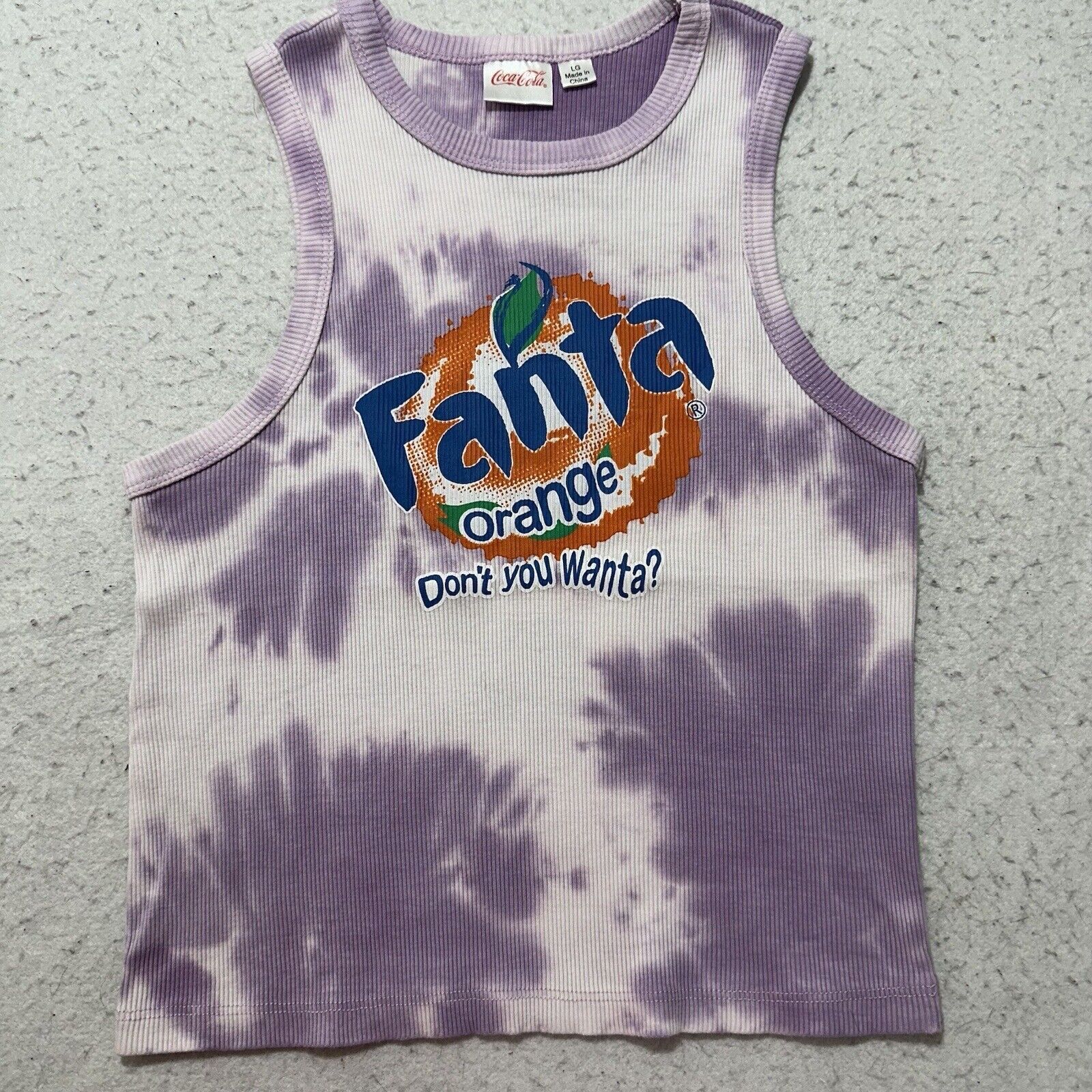Coca Cola Fanta Orange Large Slim Fit Baby Tank Top Ribbed Coca Cola Size L / US 10 / IT 46 - 1 Thumbnail