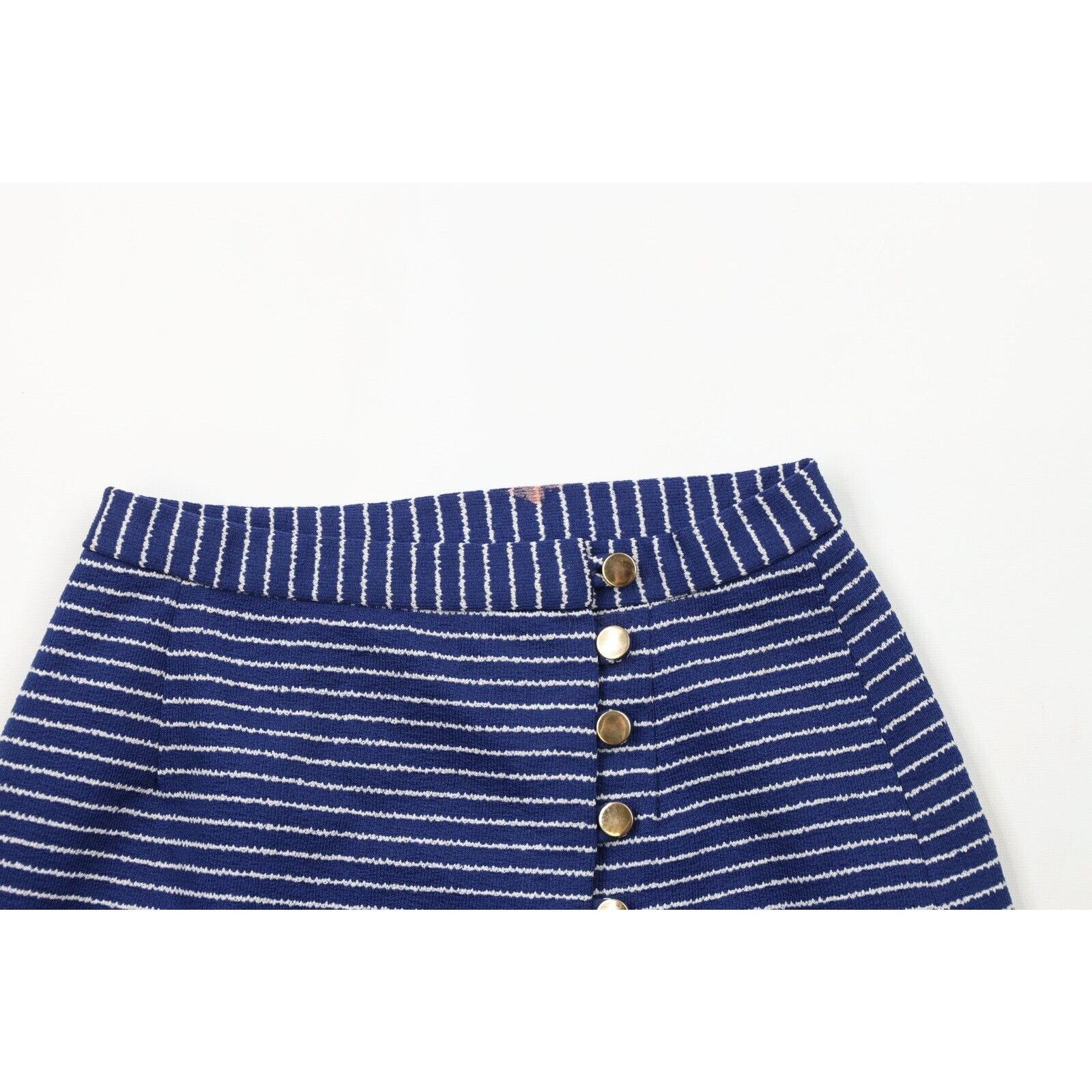 Vintage Vintage 60s 70s Streetwear Striped Knit Button Skirt Size 26" / US 2 / IT 38 - 2 Thumbnail