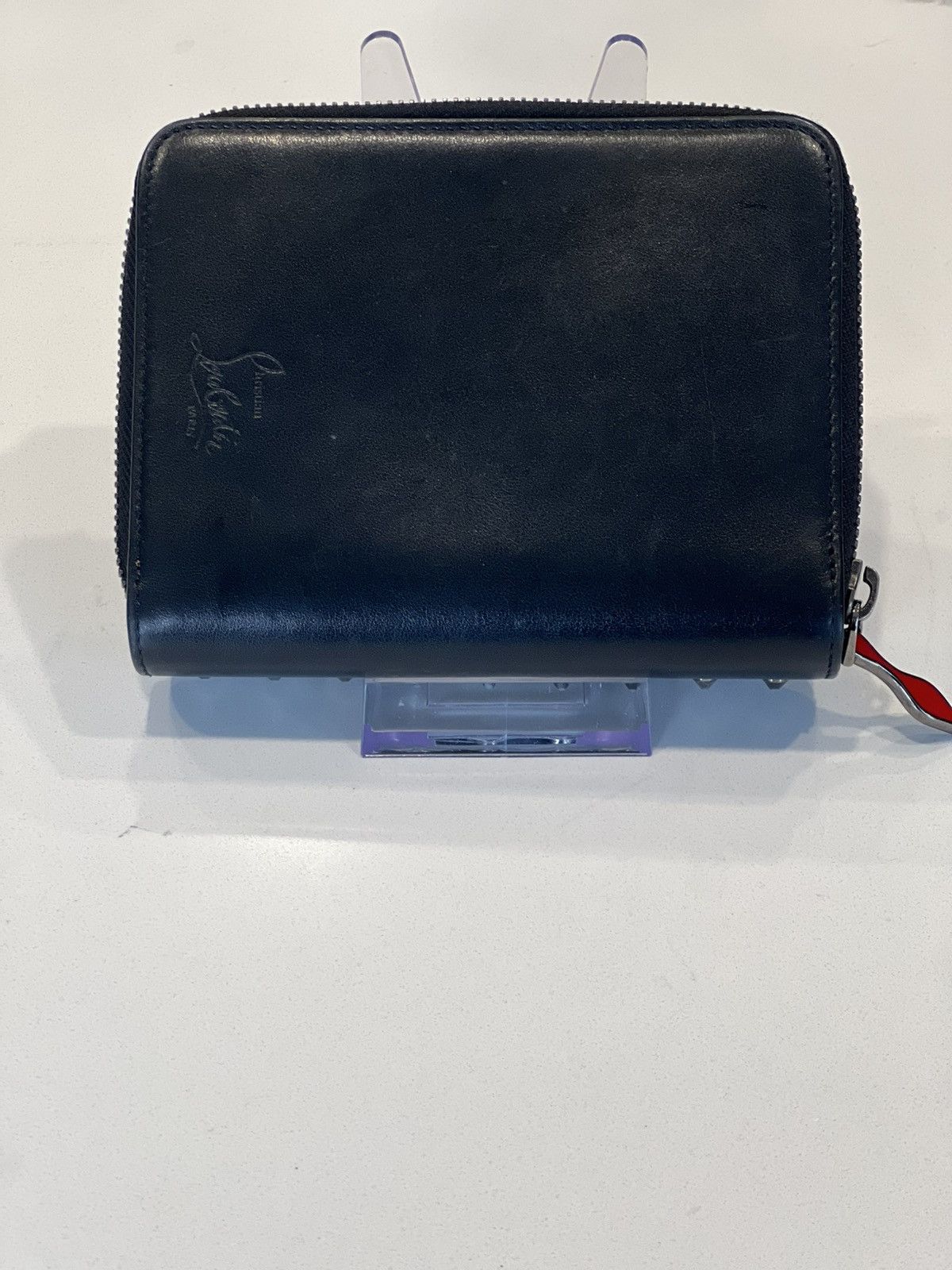 Christian Louboutin Christian Louboutin Panettone Spike Black Leather Wallet Size ONE SIZE - 6 Thumbnail