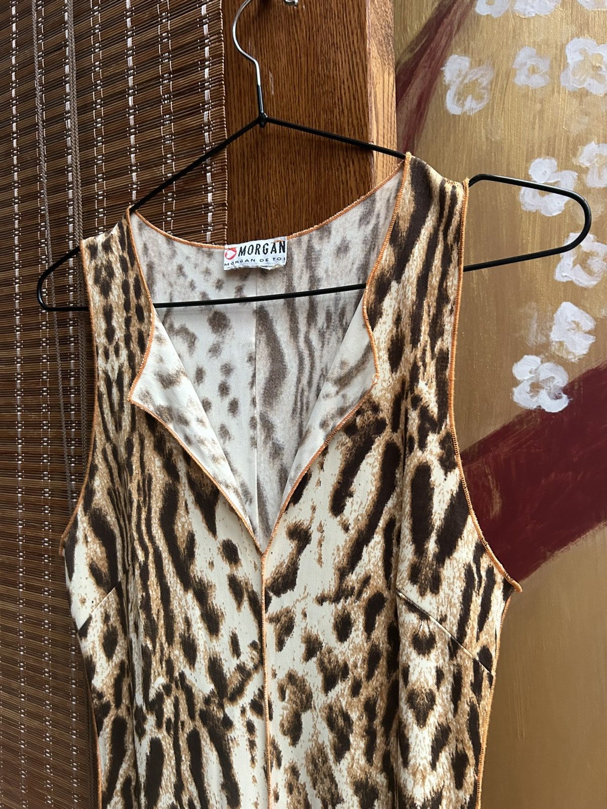 Morgan De Toi Vintage Y2K Morgan De Toi Leopard Sleeveless Dress Size XS / US 0-2 / IT 36-38 - 3 Thumbnail