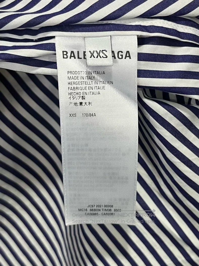 Balenciaga Balenciaga Striped Loose Fit Shirt Size US XXS / EU 40 - 6 Thumbnail