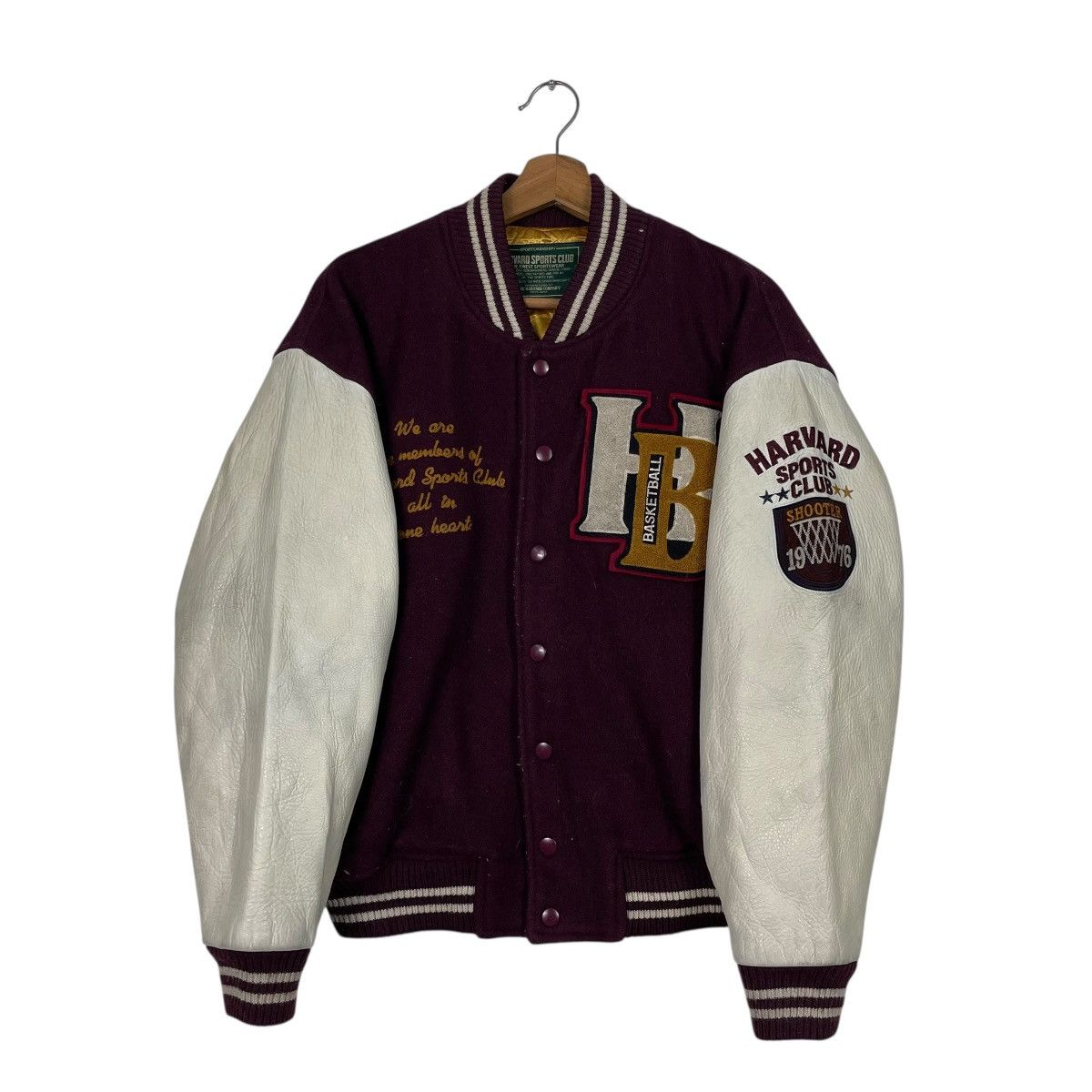 Other Vintage Harvard Sports Club Basketball Varsity Jacket Size US M / EU 48-50 / 2 - 9 Thumbnail