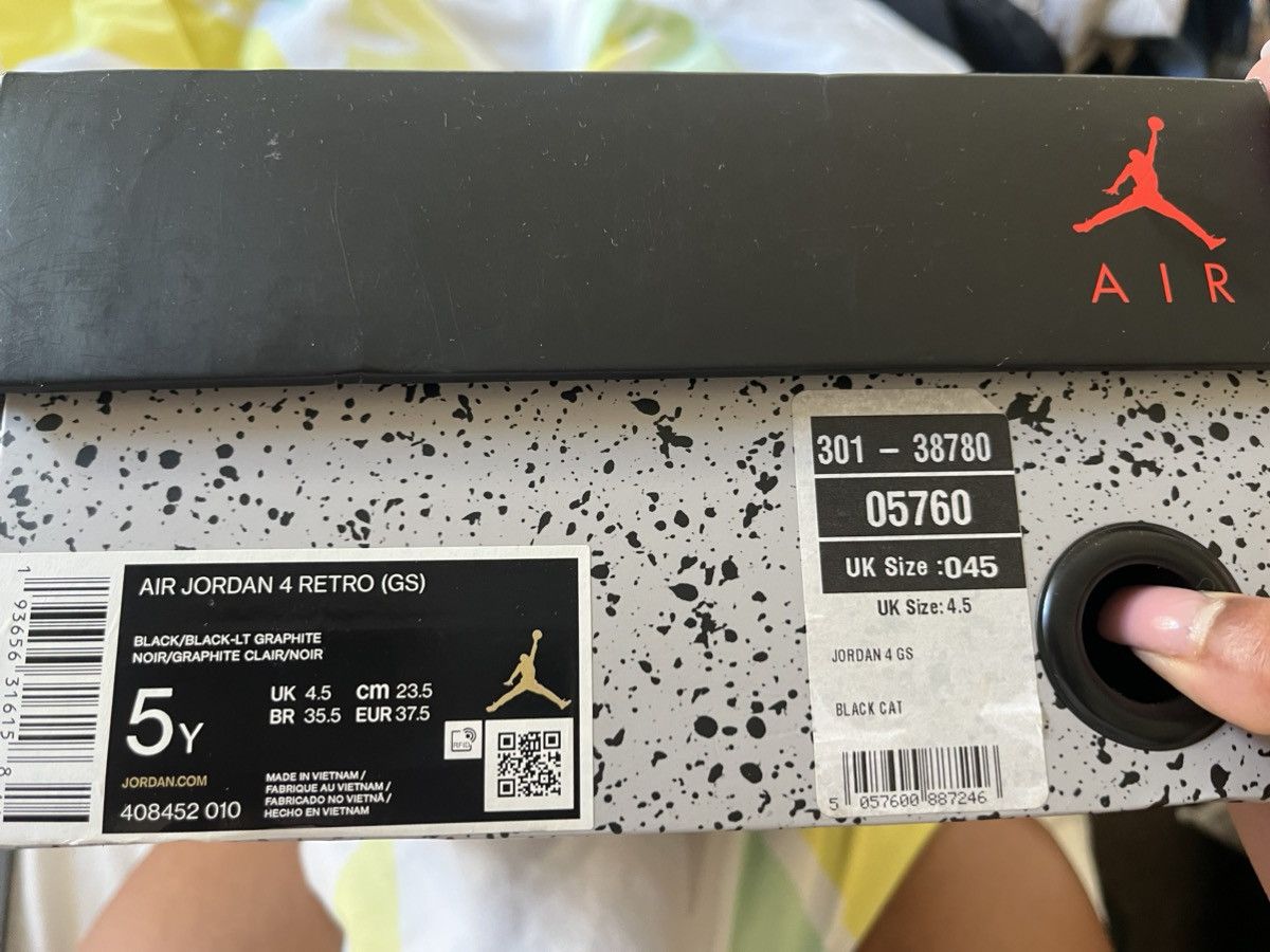 Jordan Brand Jordan Black Cat 4’s 2020 release Size US 7 / IT 37 - 6 Thumbnail