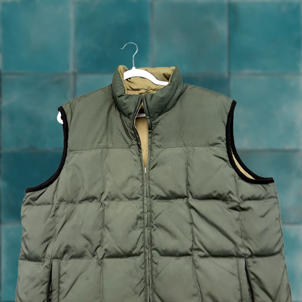 Eddie Bauer Eddie Bauer Vest Mens Large Green reversible Puffer Zip Pockets Nylon Down Lined Collared Size US L / EU 52-54 / 3 - 1 Thumbnail