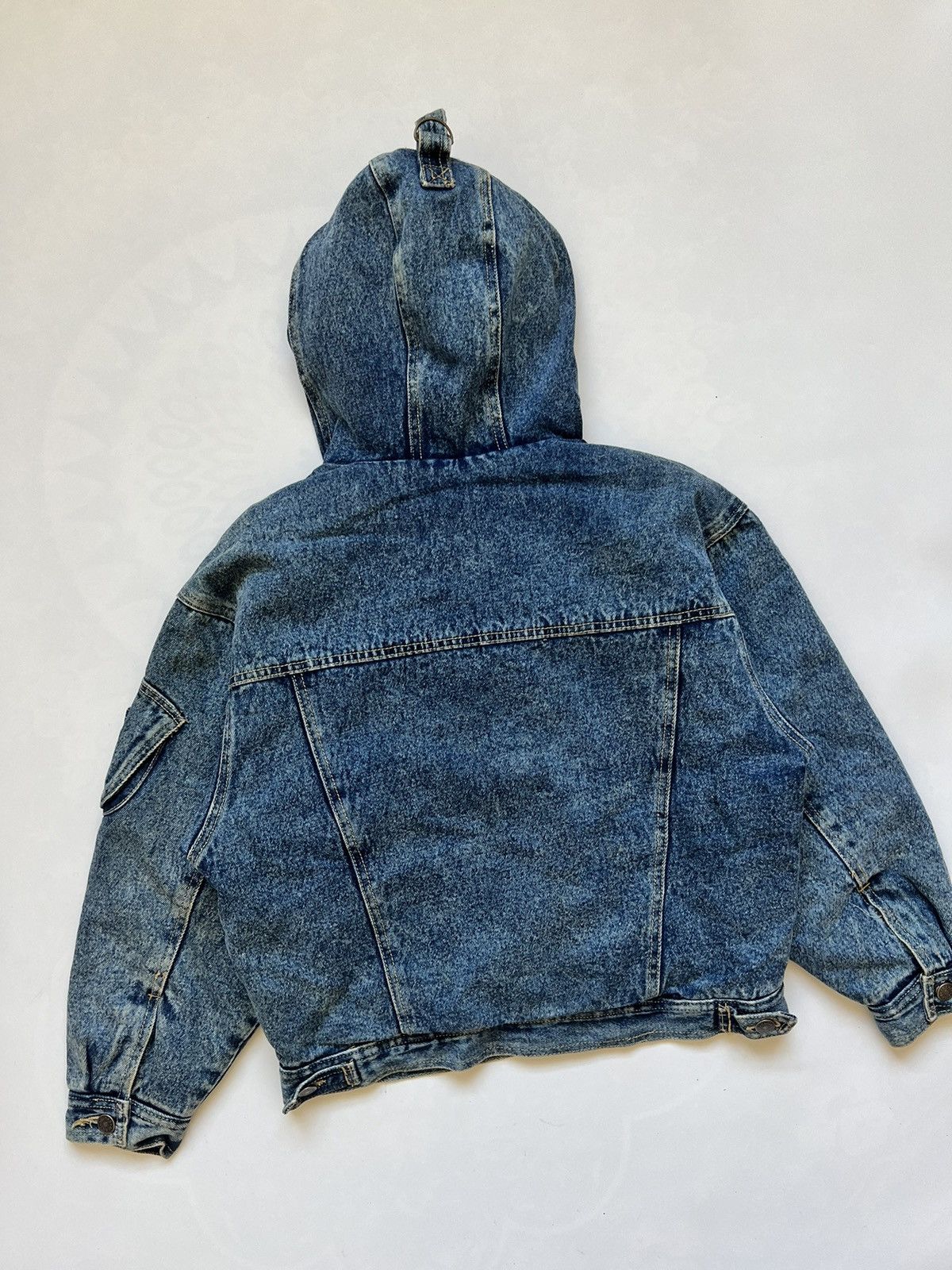 Vintage Vintage Fighting Spirit Sherpa Hooded Bomber Jacket Size S / US 4 / IT 40 - 11 Thumbnail