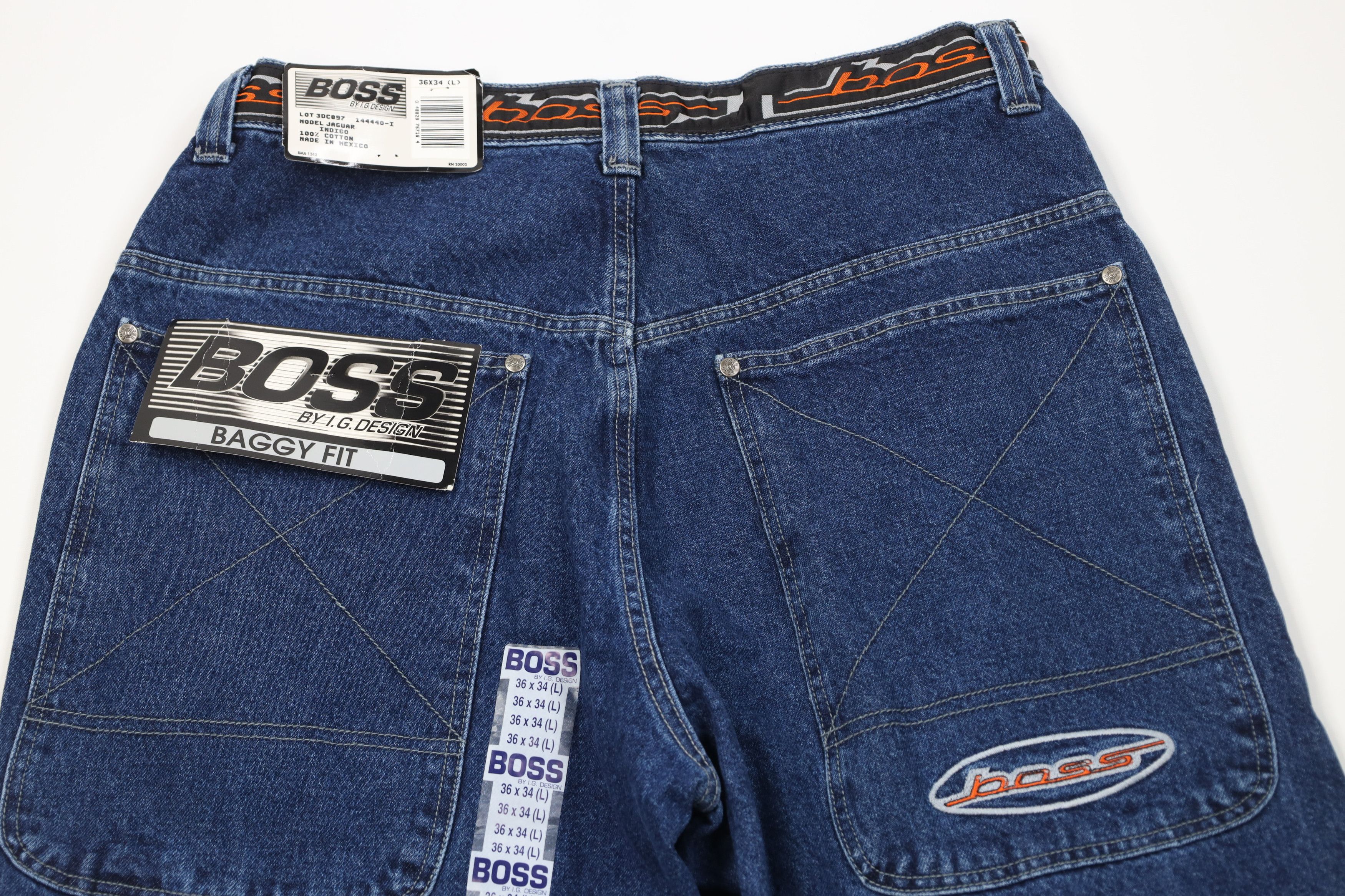 Vintage Deadstock Vintage 90s Boss Wide Leg Skateboard Denim Jeans Size US 36 / EU 52 - 10 Thumbnail