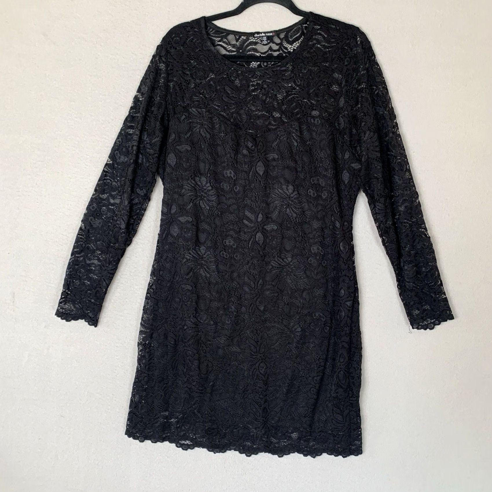 Vintage Charlotte Russe Dress Women Plus Size 2X Black Lace Whimsigoth Witchy Cocktail Size XXL / US 16-18 / IT 52-54 - 2 Thumbnail