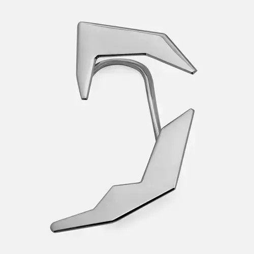 Japanese Brand Hip Hop Unisex Ear Hook Futuristic Metal Size ONE SIZE - 1 Thumbnail
