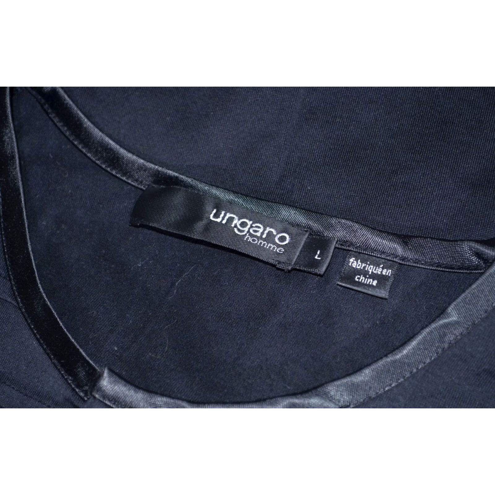 Emanuel Ungaro Ungaro Homme Mens Black Long Sleeve Jumper Lightweight Cotton Size L Size US L / EU 52-54 / 3 - 5 Thumbnail