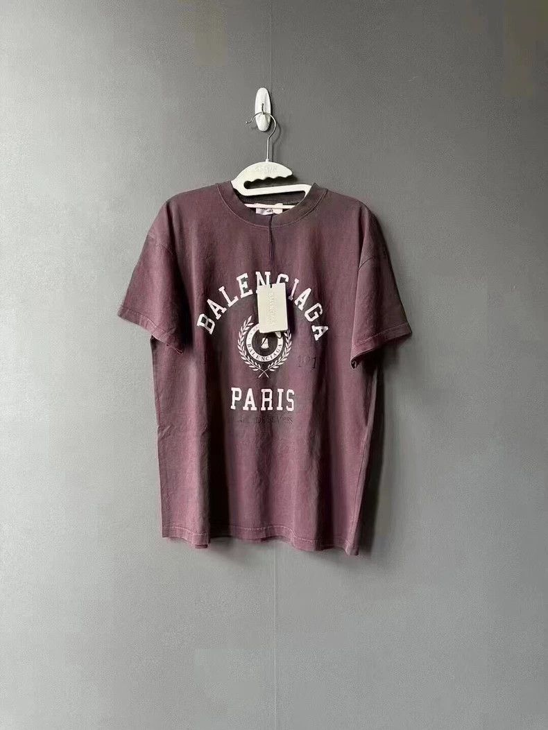 Balenciaga Balenciaga Purple Short Sleeve T-Shirt - dmc Size US S / EU 44-46 / 1 - 1 Thumbnail