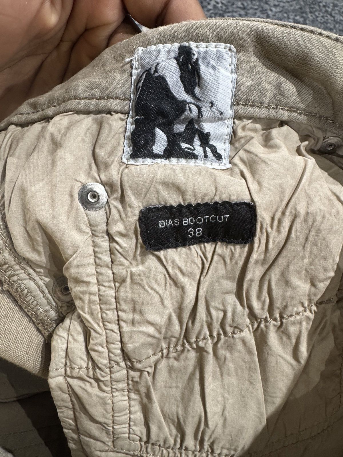 Rick Owens Rick Owens Bias Bootcut Gradient Denim Jeans Black/Pearl Size US 38 / EU 54 - 4 Thumbnail