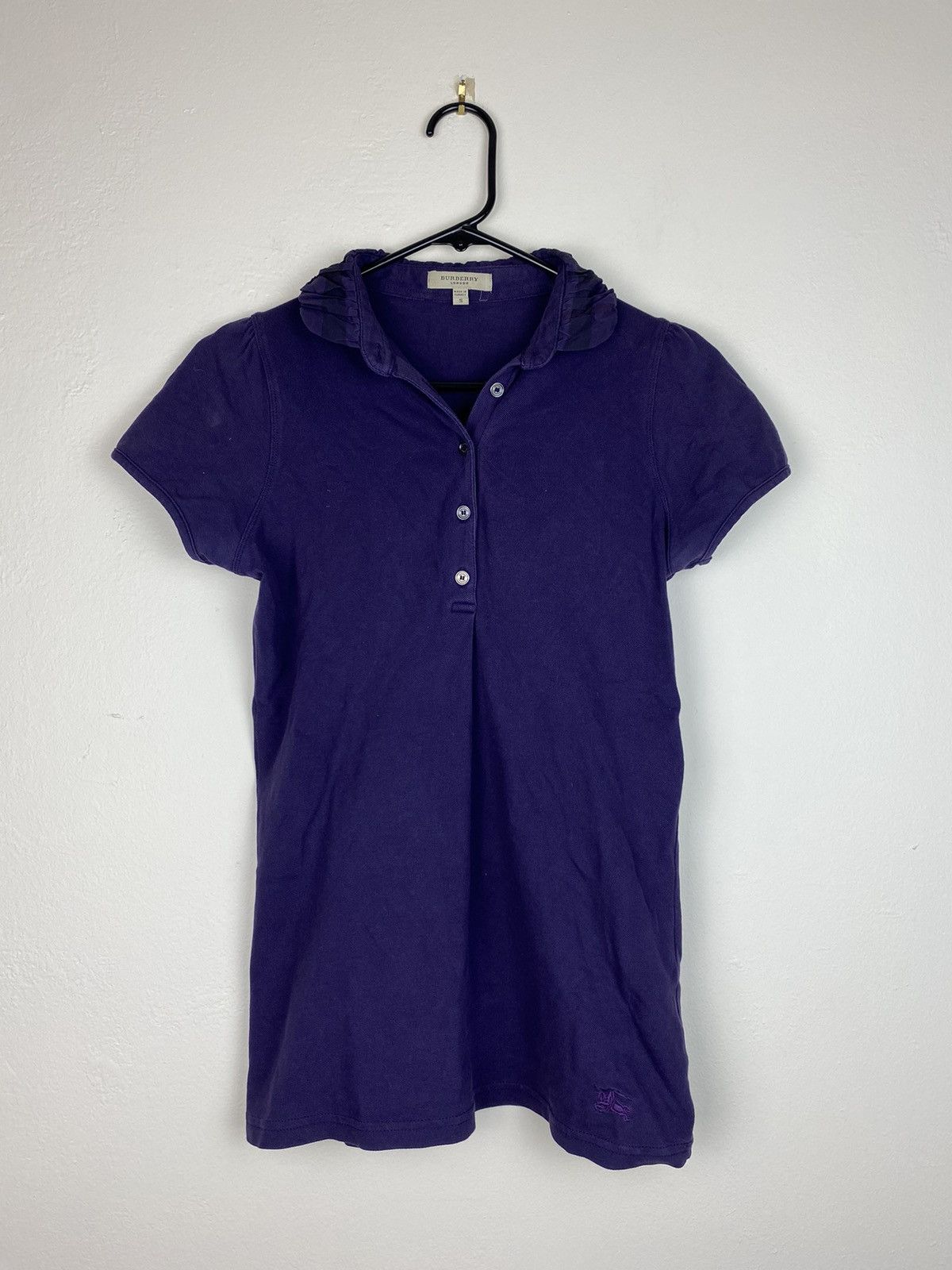 Burberry Purple Burberry Nova Check Polo Shirt Button Up Size S / US 4 / IT 40 - 1 Thumbnail