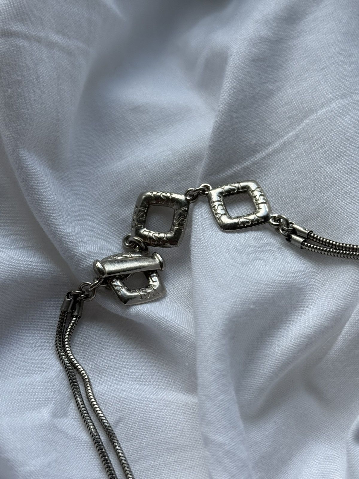 Yves Saint Laurent Yves Saint Laurent YSL Vintage Arty Swarovski Necklace Size ONE SIZE - 4 Thumbnail
