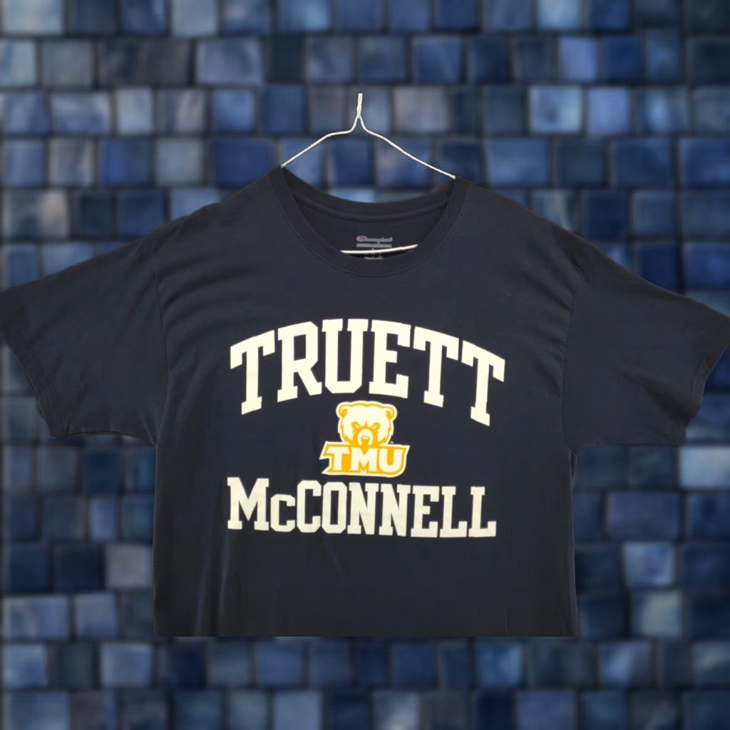 Champion Champion Truett McConnell University Men's Short Sleeve T Shirt L Blue Cotton Vintage No Size US L / EU 52-54 / 3 - 1 Thumbnail
