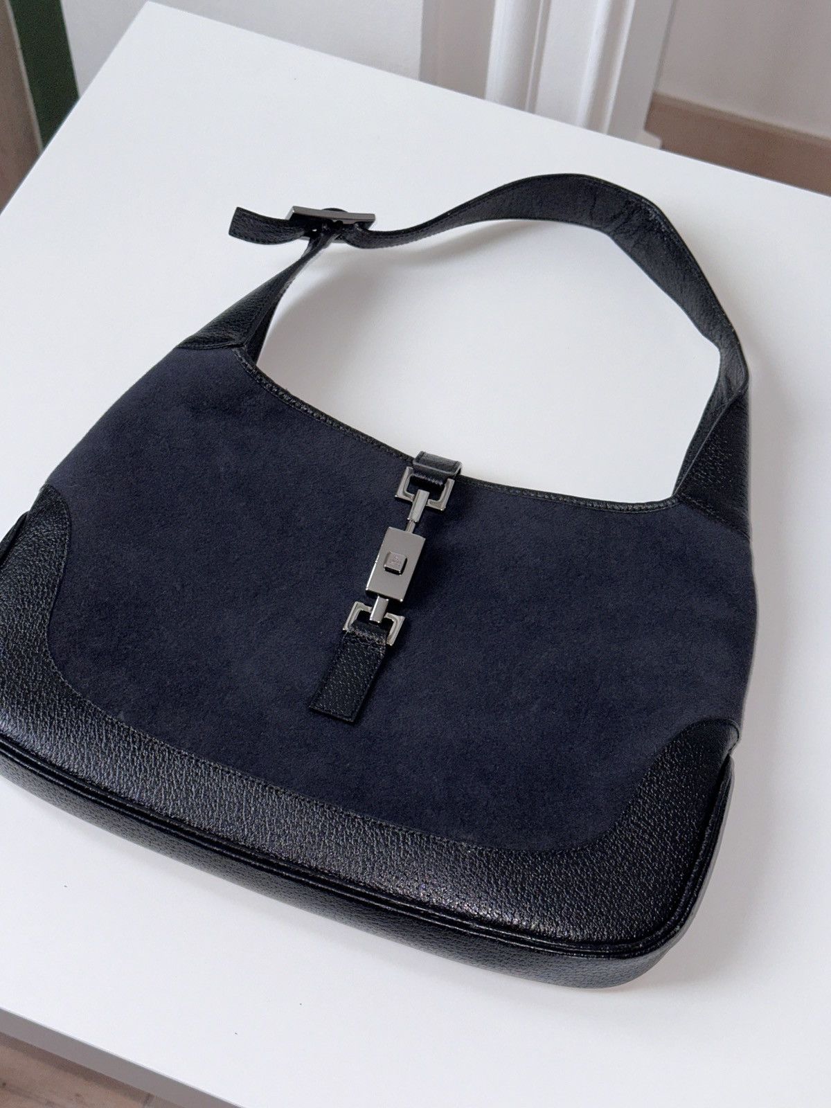 Gucci GUCCI Jackie Bag Wool Leather Black / Navy 001•3306 Size ONE SIZE - 6 Thumbnail