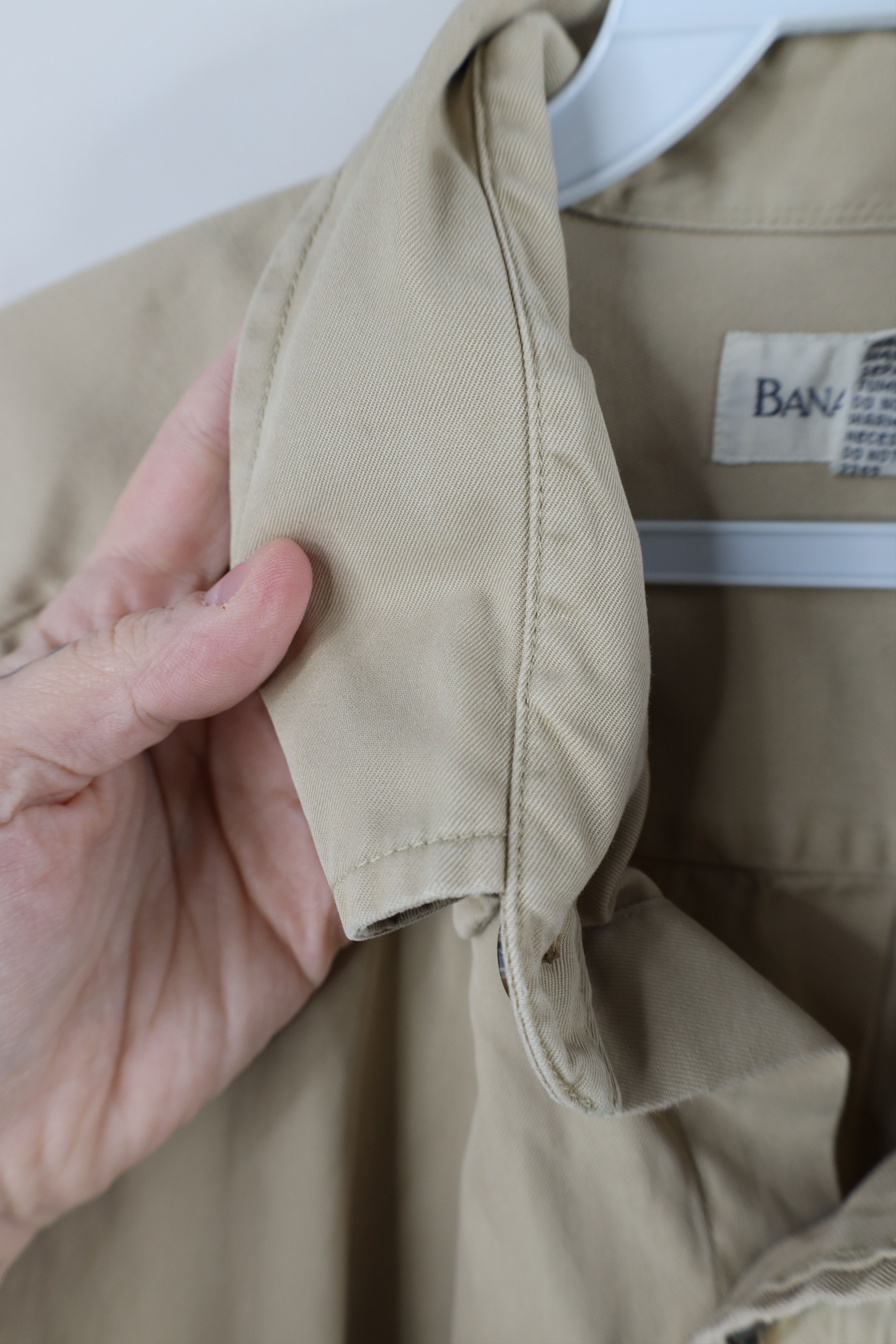 Banana Republic × Vintage Vintage 90s Banana Republic Heavy Cotton Button Down Shirt Size US L / EU 52-54 / 3 - 7 Thumbnail