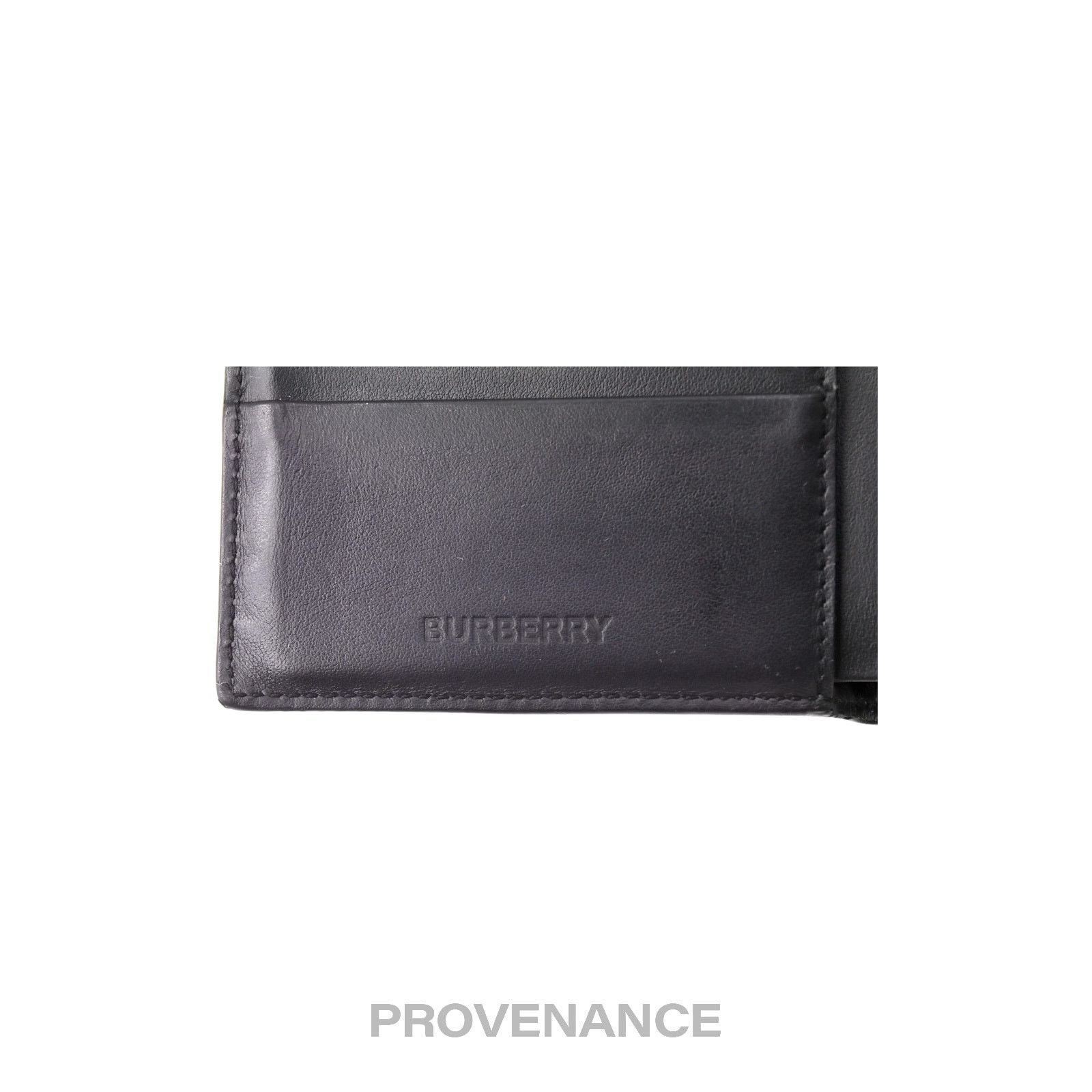 Burberry 🔴 Burberry Address Logo Bifold Wallet - Black Leather Size ONE SIZE - 7 Thumbnail