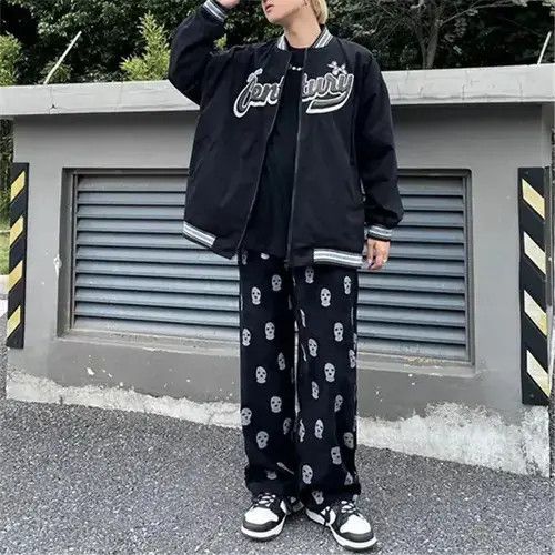 Japanese Brand × Vintage Gothic Skull Casual Baggy Men Pants Size US 32 / EU 48 - 3 Thumbnail