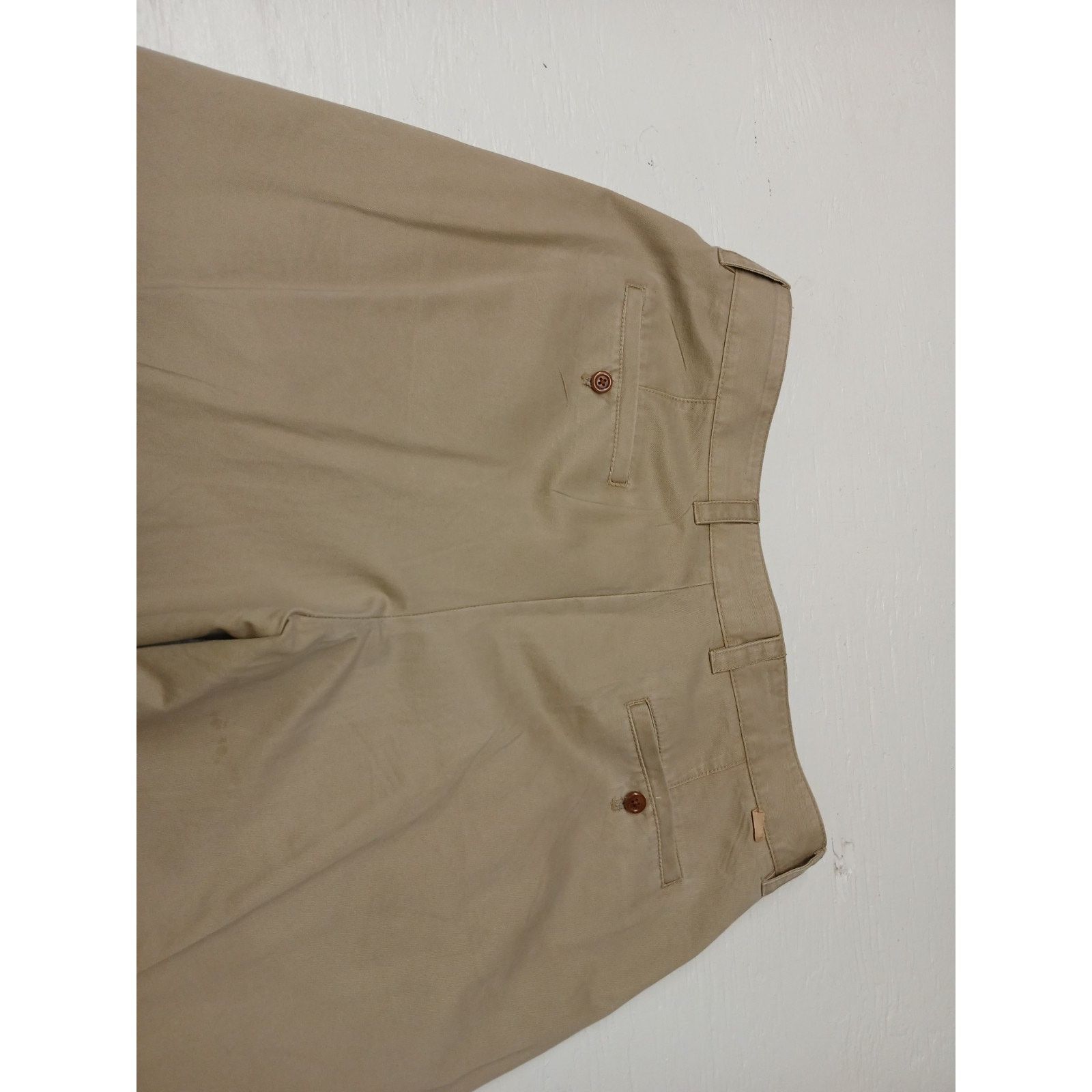 Izod Izod (38x30) Classic Chino Style Khaki Beige Dress Pants Size US 38 / EU 54 - 10 Thumbnail