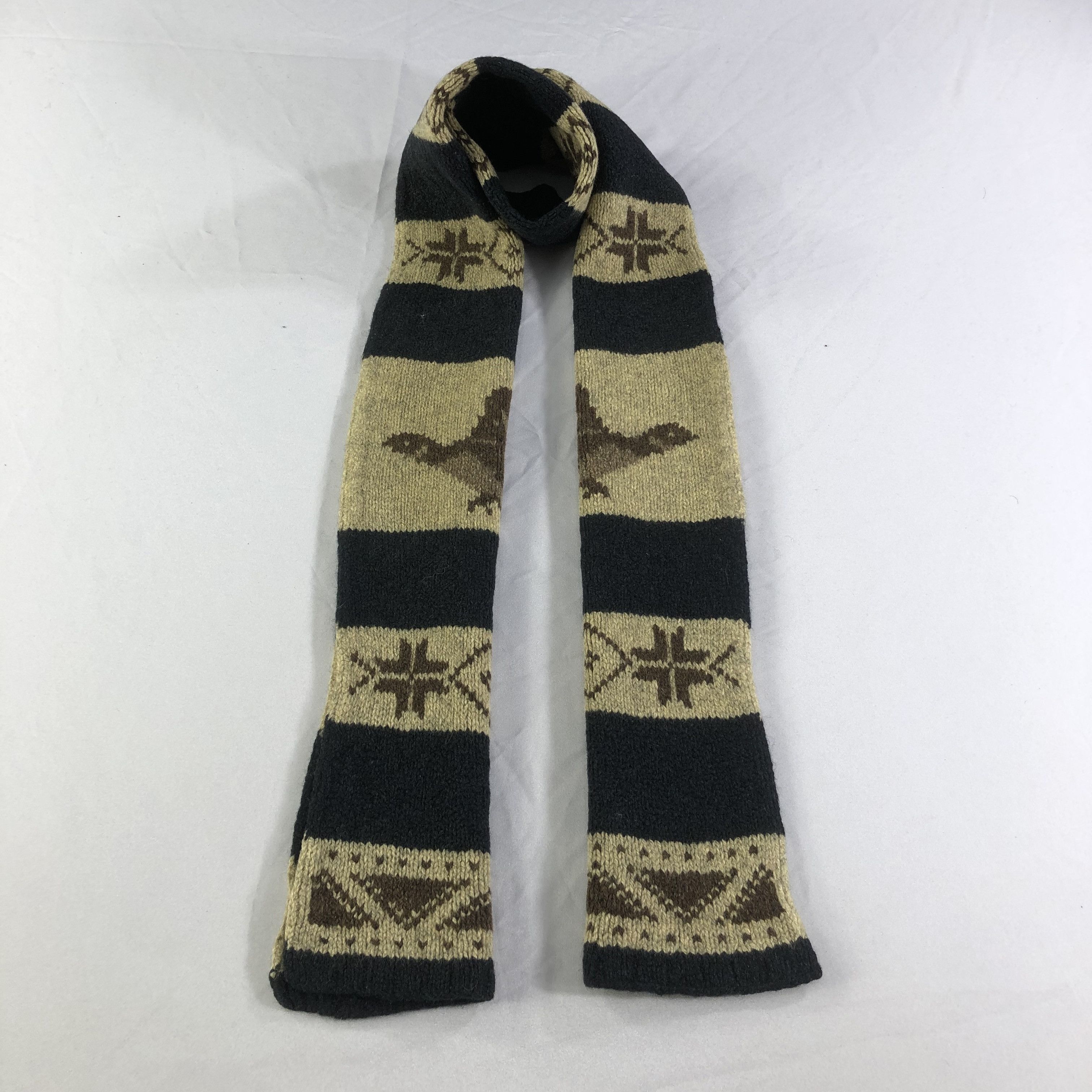 Polo Ralph Lauren Polo Ralph Lauren Native Design Wool Scarf Muffler V1511 Size ONE SIZE - 1 Thumbnail