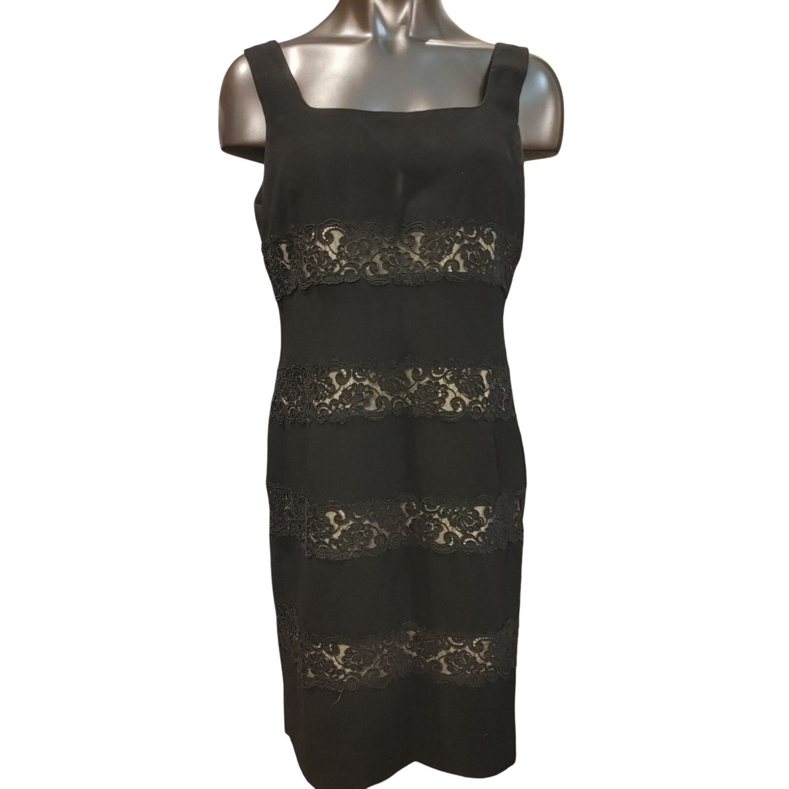 Jones New York Jones NY Dress Women 12 Black/Cream Lace Sleeveless Dress Size XL / US 12-14 / IT 48-50 - 1 Thumbnail