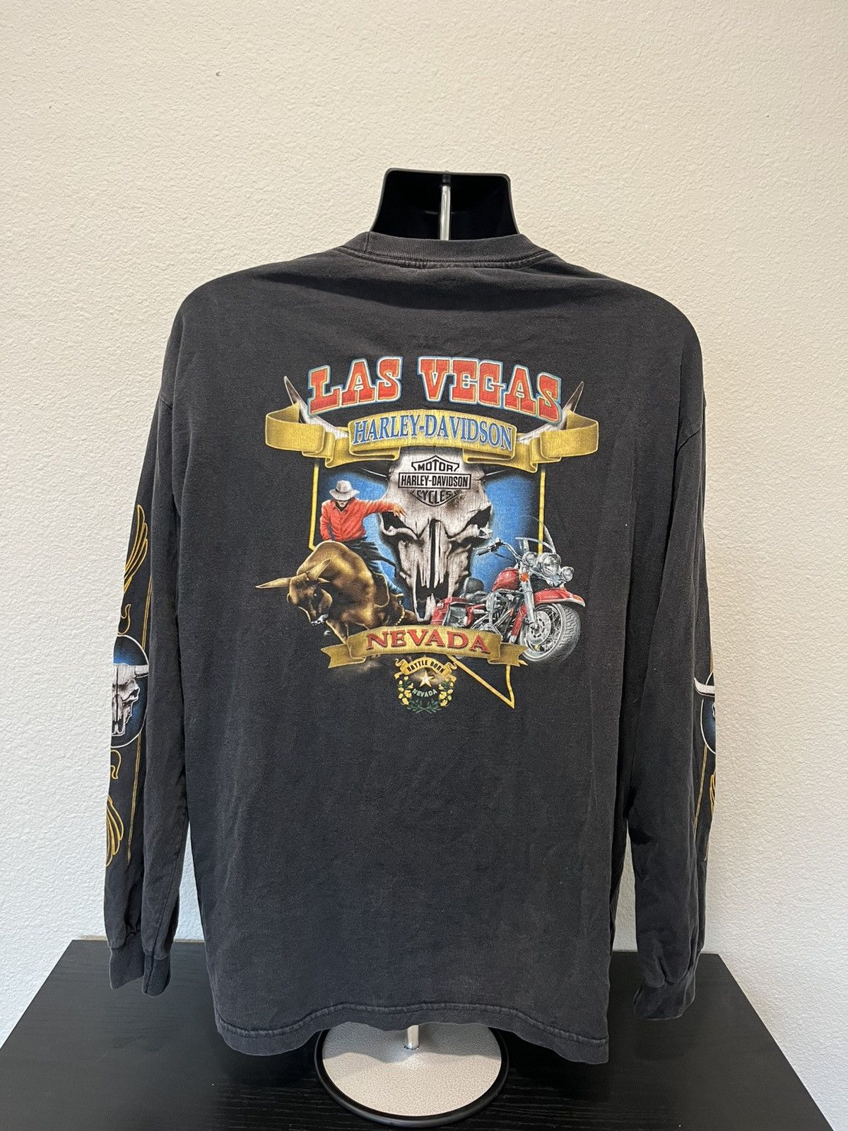 Harley Davidson × Vintage Vintage Harley Davidson Las Vegas long sleeve shirt Size US XL / EU 56 / 4 - 2 Thumbnail