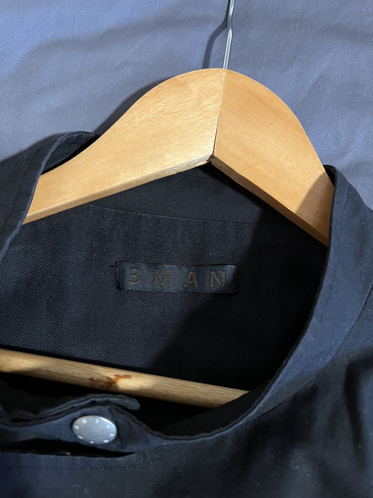 3MAN 3MAN Cotton Poplin Black Riding Blouson Jacket Size US S / EU 44-46 / 1 - 4 Thumbnail