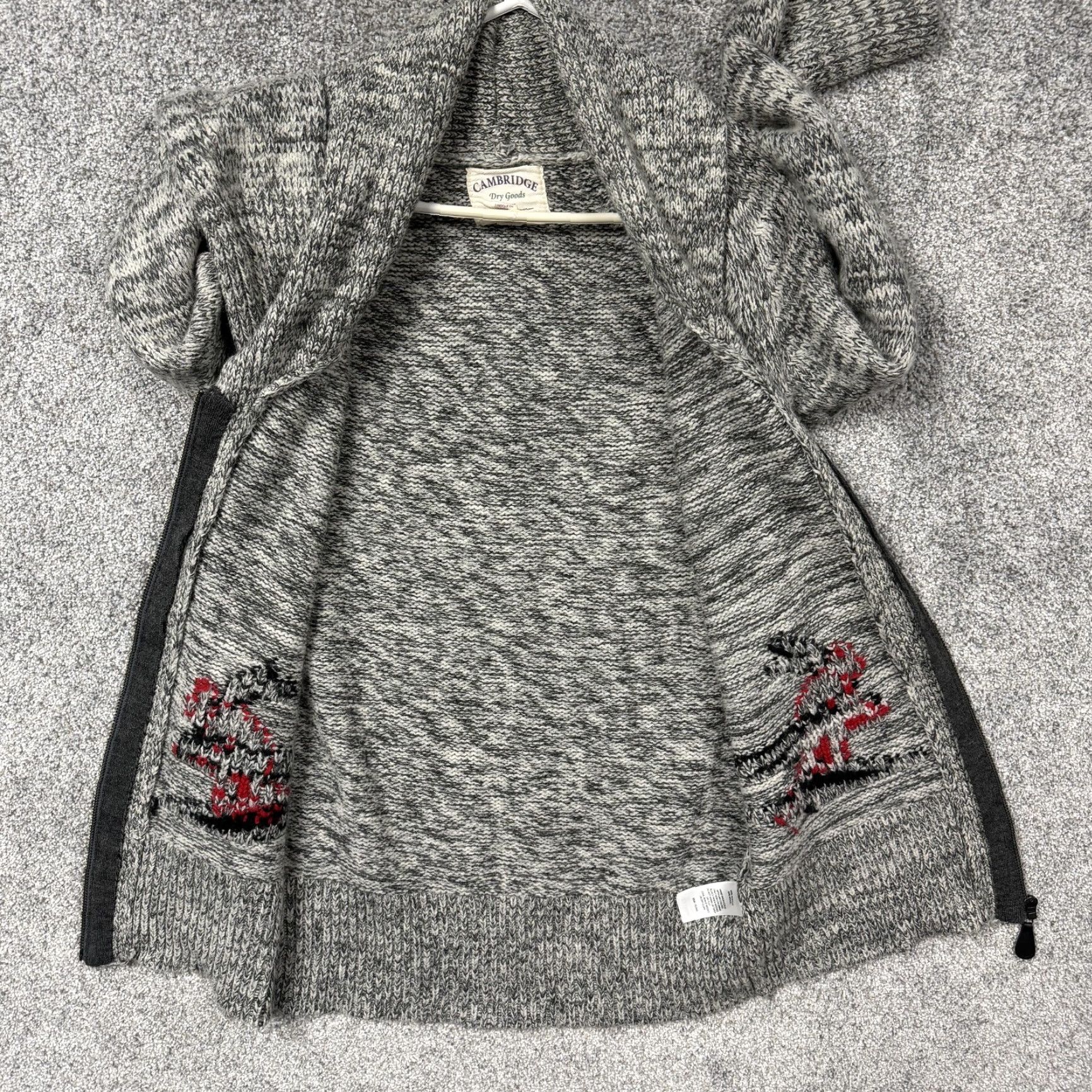 Vintage Cambridge Dry Goods Cardigan Sweater Womens L Gray Raglan Knit Full Zip Winter Ski Vintage No Size L / US 10 / IT 46 - 7 Thumbnail
