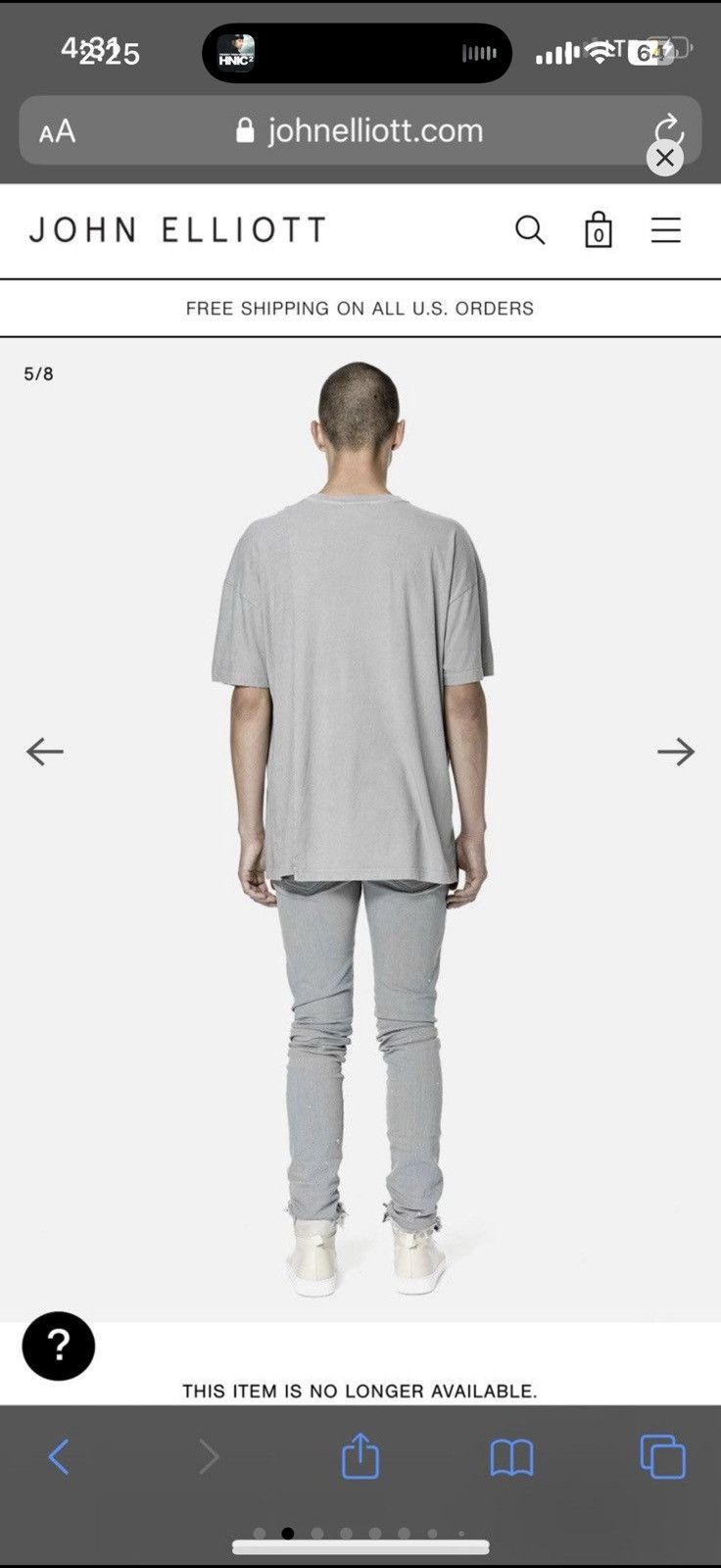 John Elliott CLAY PANELED POCKET TEE Size US L / EU 52-54 / 3 - 16 Thumbnail