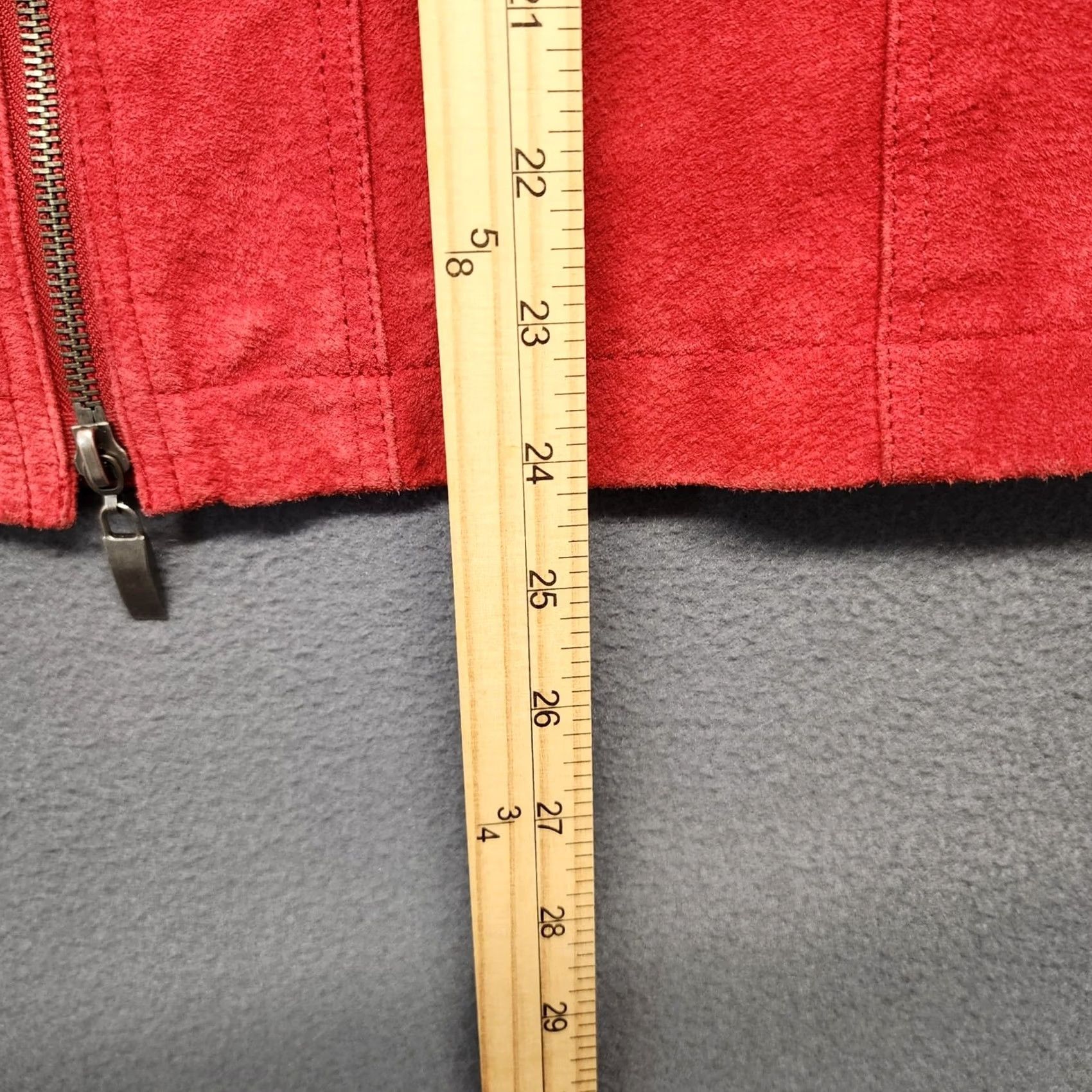 Vintage VINTAGE Chico's Jacket Womens Size S US Small Red Suede Leather Jacket Zip Long Sleeve Fall Winter Women Vintage Y2K Size S / US 4 / IT 40 - 6 Thumbnail