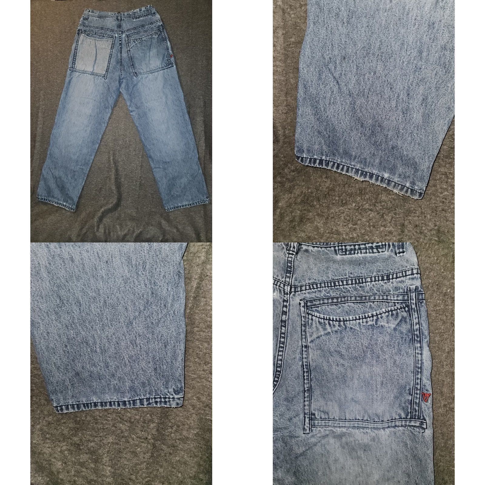 Vintage VINTAGE Vokal Baggy Jeans Men's 34x29.5 Blue High Rise Hip Hop Y2K Hipster Straight 90s Distressed Logo Embroidered Pockets Mens Size US 34 / EU 50 - 9 Thumbnail