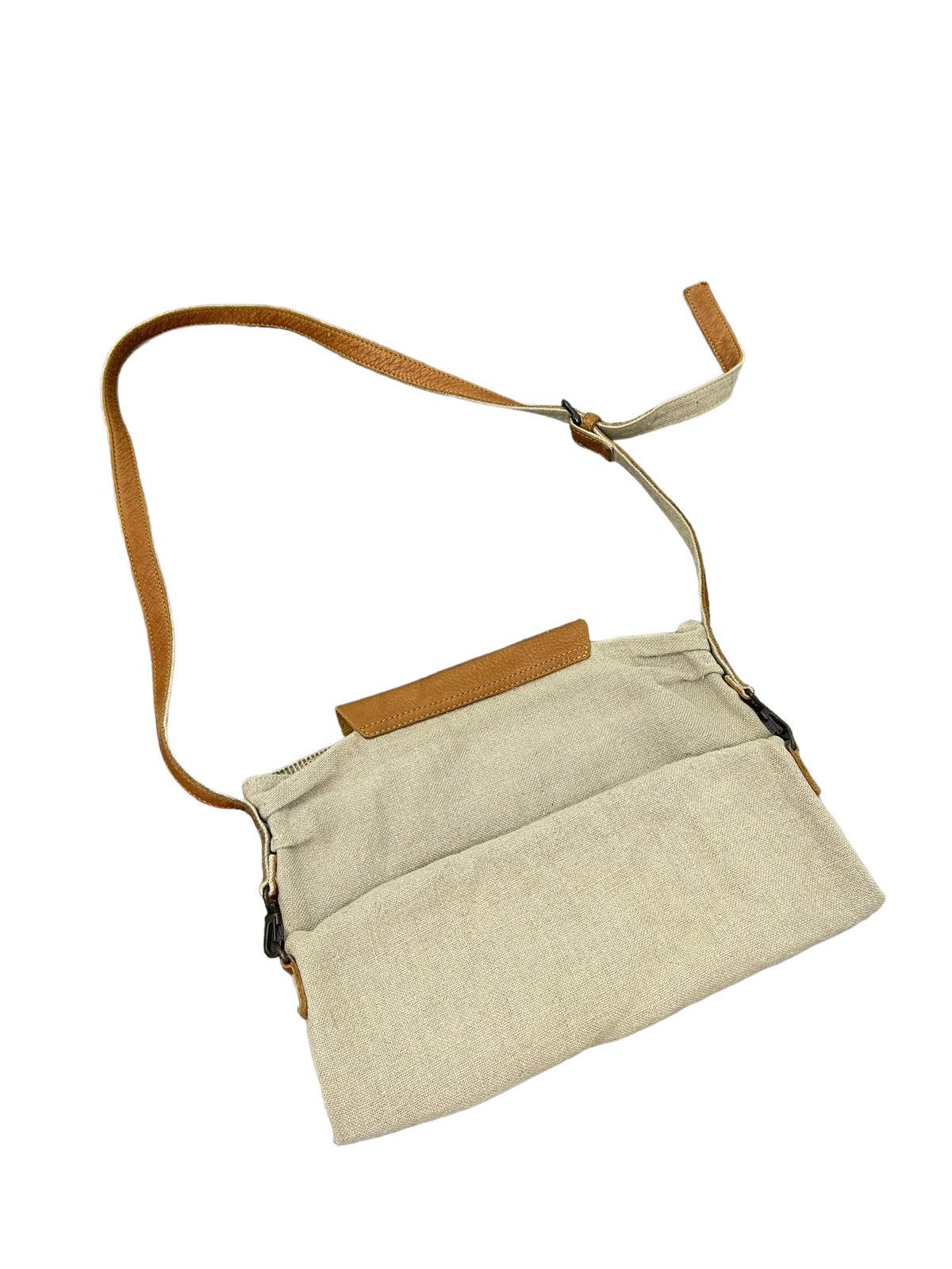 Japanese Brand Linen and Leather Arome de Muguet Messenger Bag Size ONE SIZE - 15 Thumbnail
