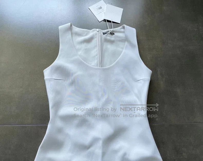 The Row The Row Lime White Dress Size L / US 10 / IT 46 - 2 Thumbnail