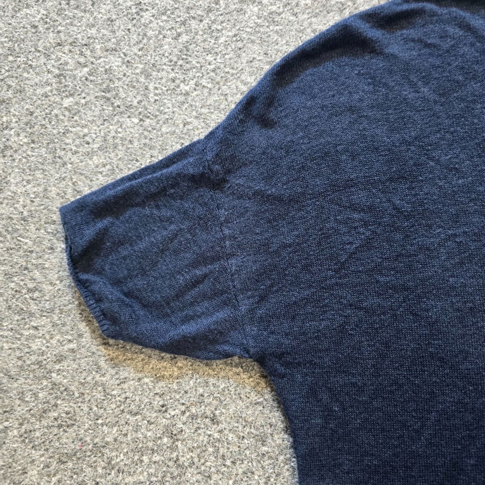Banana Republic Banana Republic Sweater Women XS Blue Linen Blend Short Sleeve Pullover Knit Round Neck Casual Capsole (Capsule) Size XS / US 0-2 / IT 36-38 - 3 Thumbnail