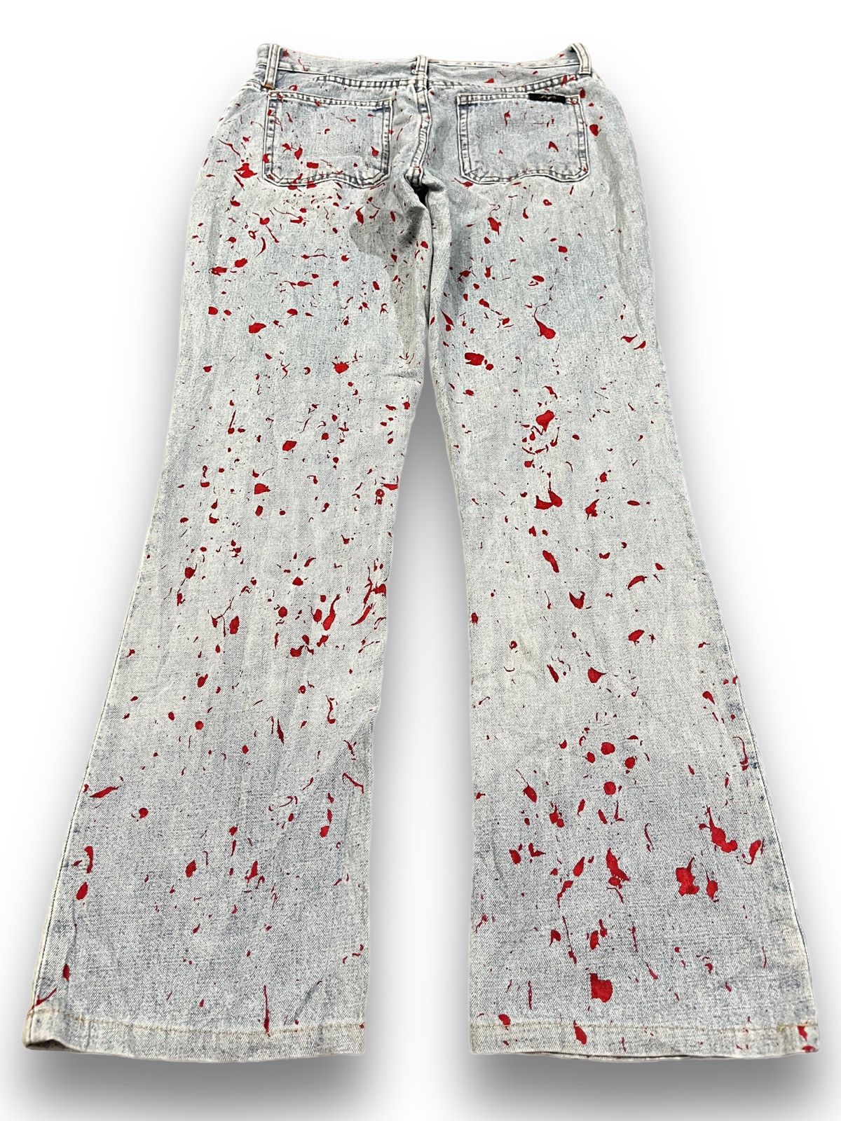 Mango Vintage Mng Flare Paint Splatter Denim Size US 29 - 5 Thumbnail