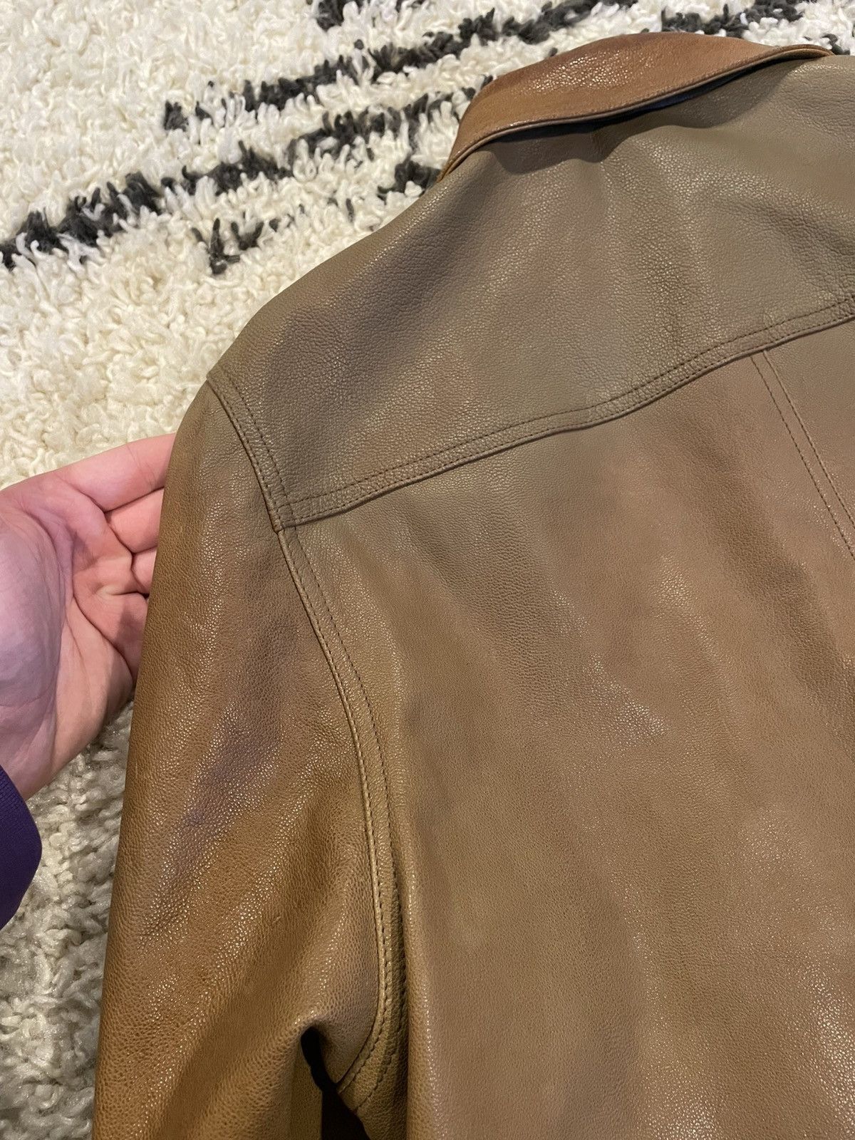 Rick Owens Rick Owens SS19 Mustard Brad Goat Leather Jacket (Babel) Size US L / EU 52-54 / 3 - 11 Thumbnail