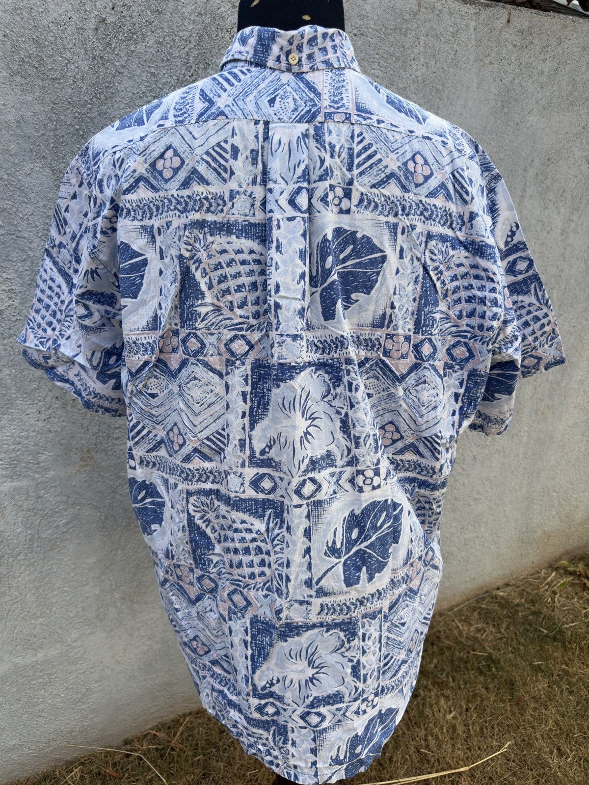 Reyn Spooner Reyn Spooner Blue/White Hawaiian Print 3/4 Button Men's XXL Size US XXL / EU 58 / 5 - 2 Thumbnail