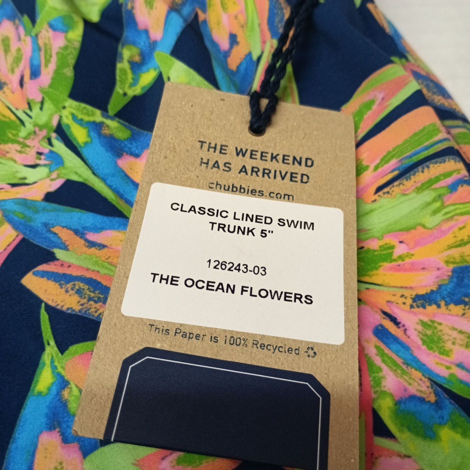 Chubbies Chubbies Men's The Ocean Flowers Swim Trunks Size M 5.5 Ins Size US 28 / EU 44 - 3 Thumbnail