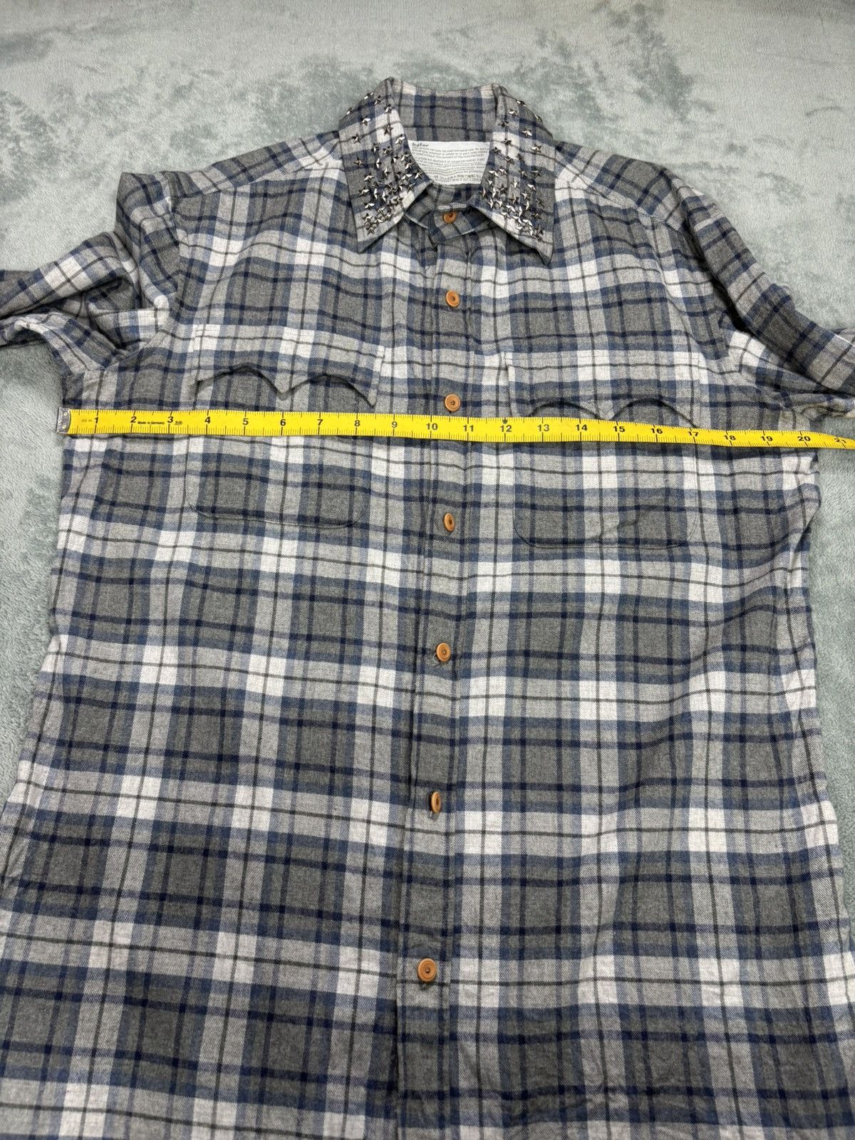 Japanese Brand × Kolor Kolor Stud Flanel Button Shirt Size US M / EU 48-50 / 2 - 8 Thumbnail