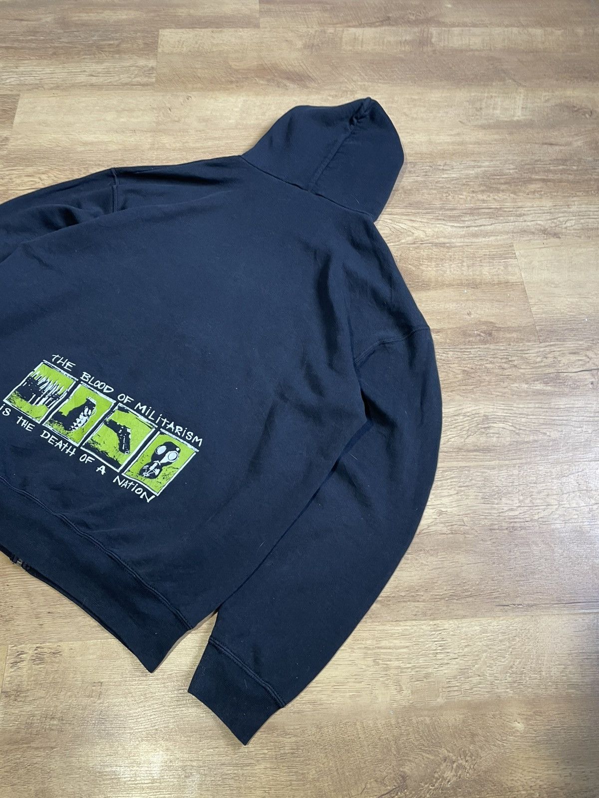 Vintage Vintage Rare Anti-Flag The Terror State 00s Merch Zip Hoodie Size US XL / EU 56 / 4 - 3 Thumbnail