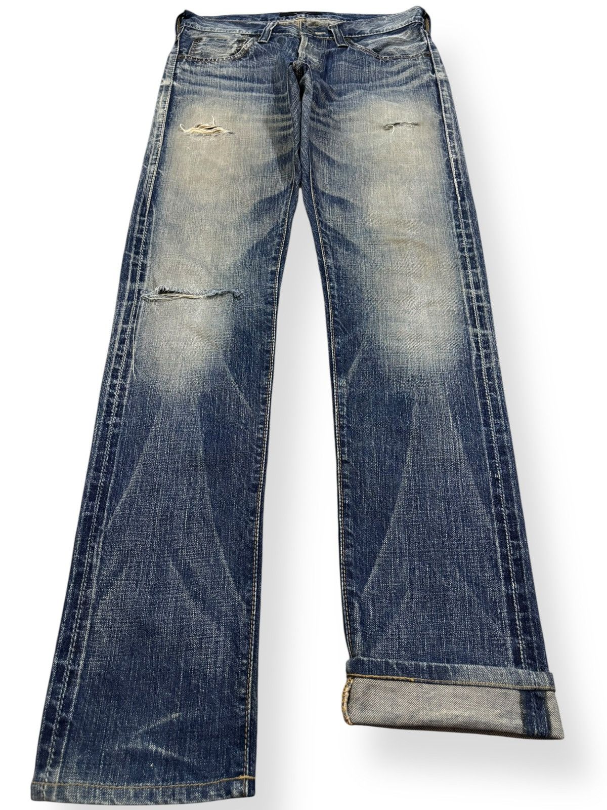 Junya Watanabe Vintage Japanese Brand Johnbull Selvedge Distressed Jeans Size US 29 - 1 Thumbnail