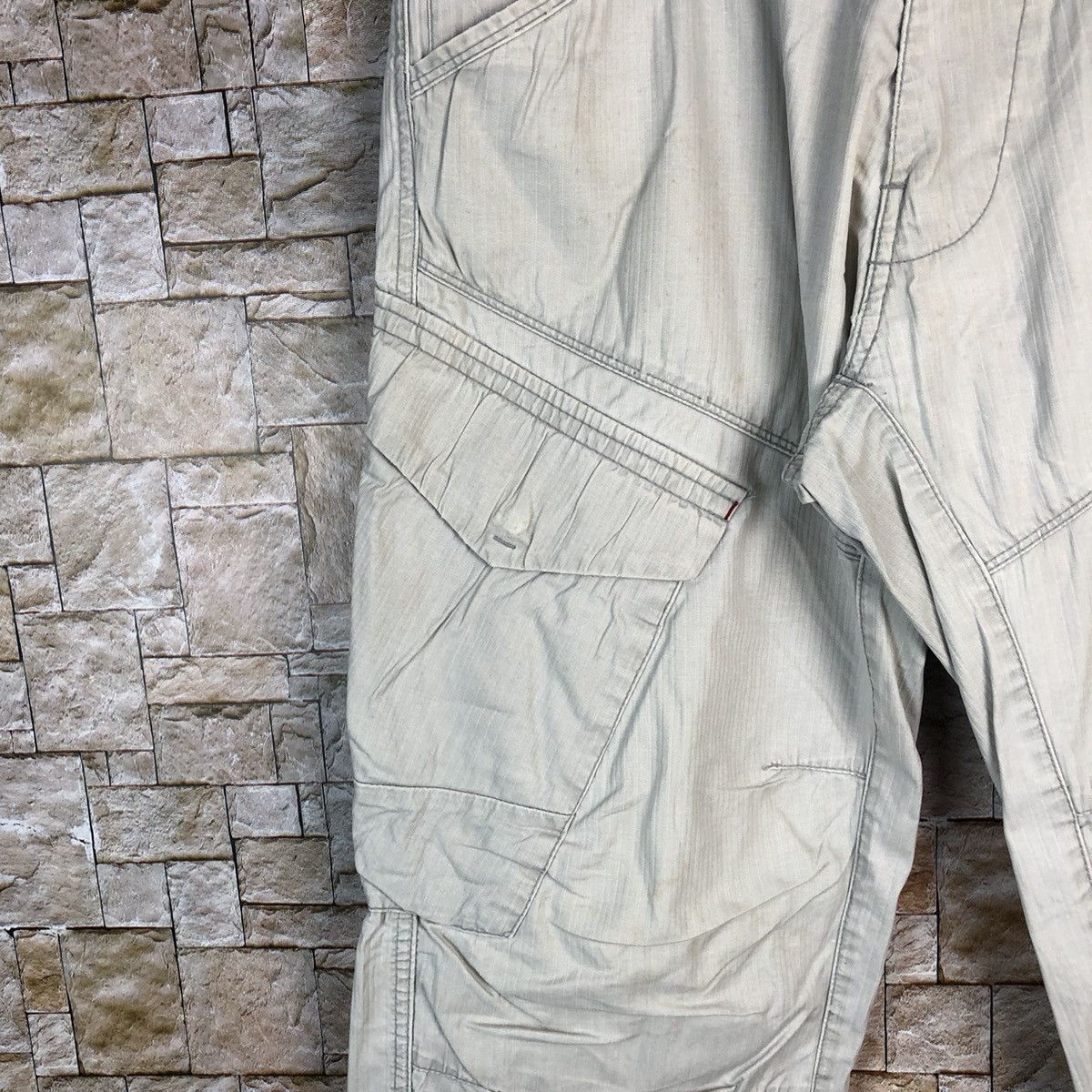 Japanese Brand Genba White utility tactical Cargo Multipocket Pants #A638 Size US 30 / EU 46 - 10 Thumbnail