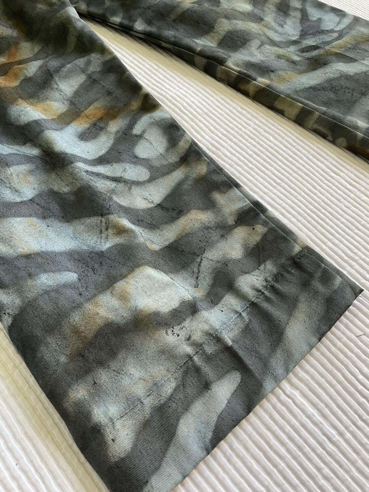 Handmade Rust Indigo Paint Grr Bb Hand Camo Tiger Stripe Pants Size US 33 - 19 Thumbnail