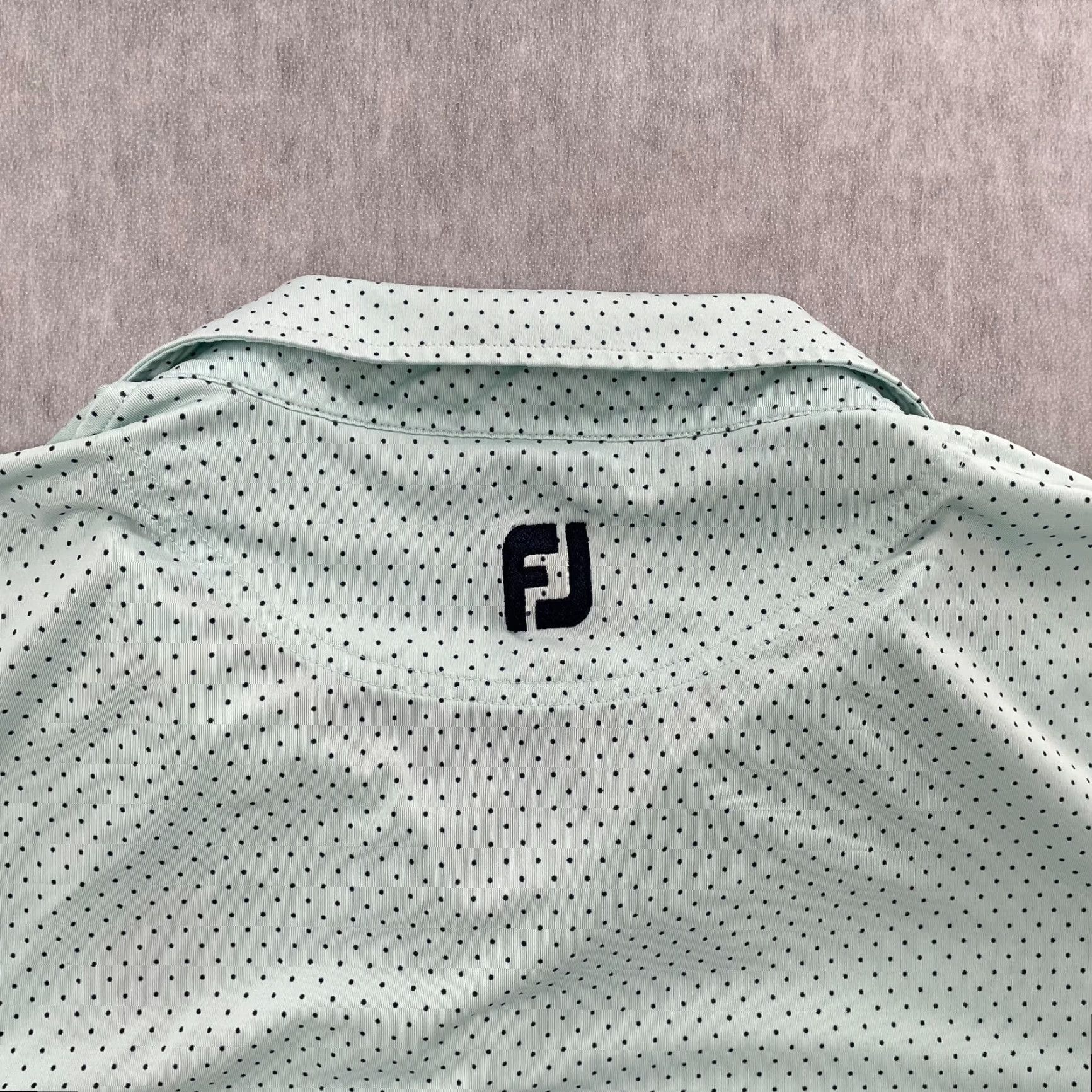Footjoy FootJoy Polo Shirt Adult Large Mens Polo Golf The Scotsman Logo Green Polka Dot Breathable All Seasons Stretch Athletic Regular Size US L / EU 52-54 / 3 - 4 Thumbnail