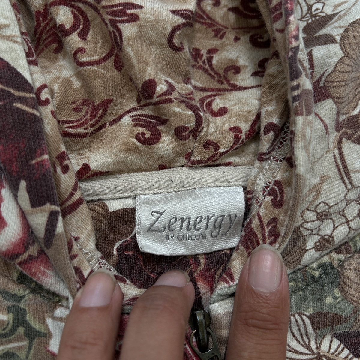 Vintage Vintage Zenergy by Chico’s Floral Full Zip Hoodie Size US L / EU 52-54 / 3 - 2 Thumbnail