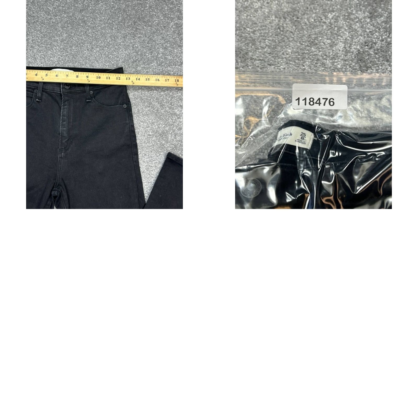 Abercrombie & Fitch VINTAGE Abercrombie & Fitch The Super Skinny Jeans Women 0 Black Denim High Rise 25x28 Size 25" / US 0 / IT 36 - 8 Thumbnail