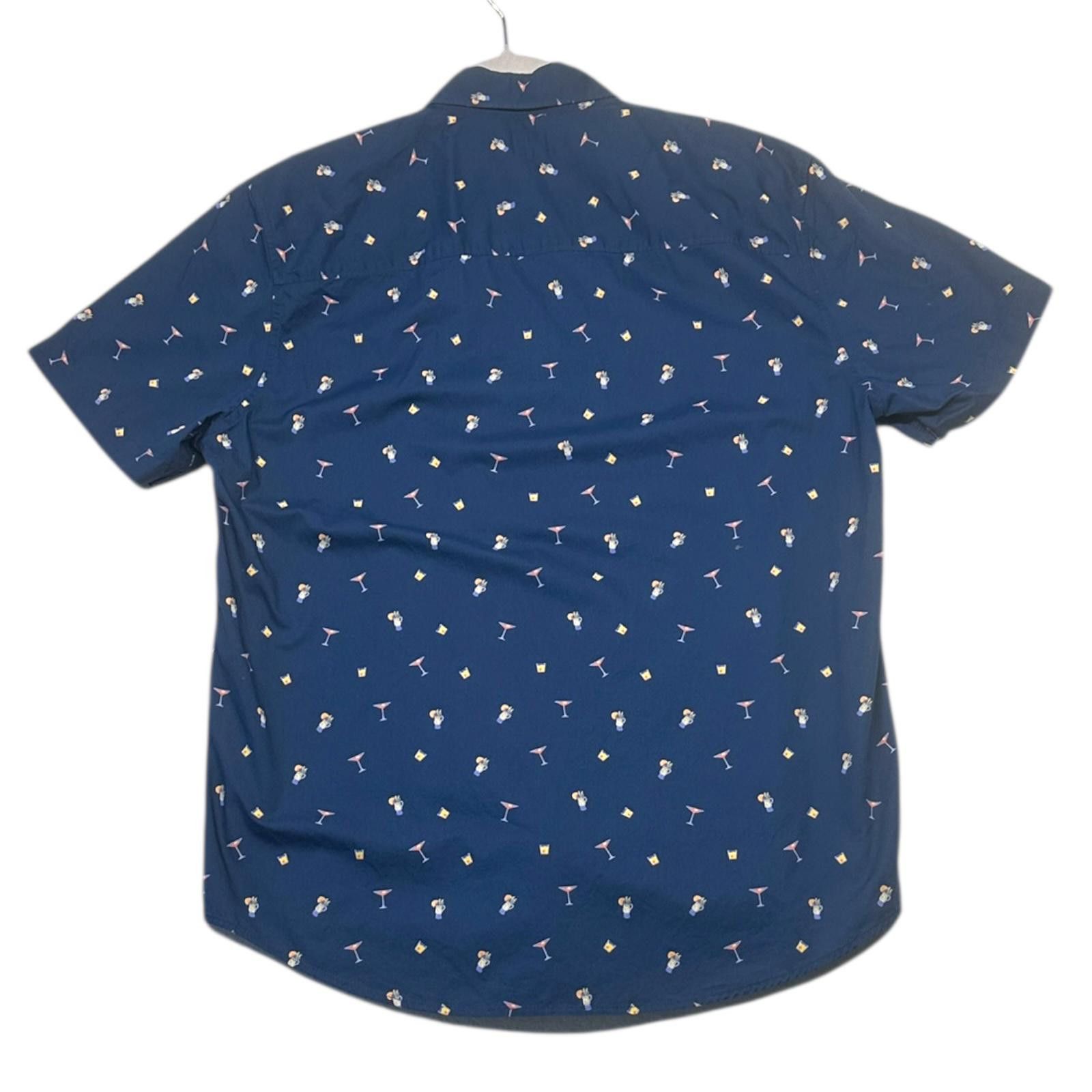 Eastpak Easy Navy Blue Short Sleeve Button-Up Shirt Cocktail Size US M / EU 48-50 / 2 - 4 Thumbnail