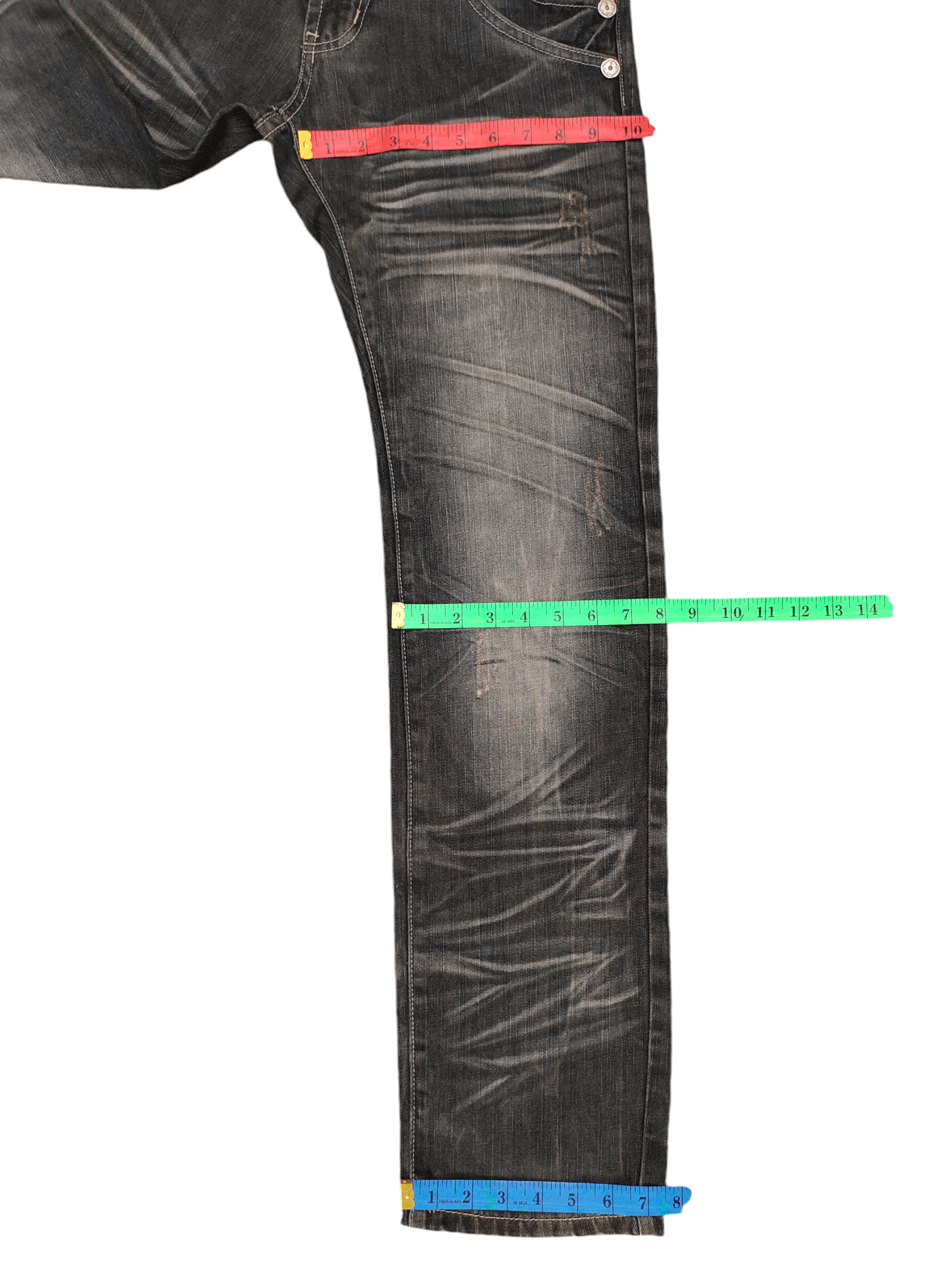 Comme des Garcons × Undercover Vintage Clone Devgru Clawmark Distress Faded Denim Jeans Size US 30 / EU 46 - 10 Thumbnail