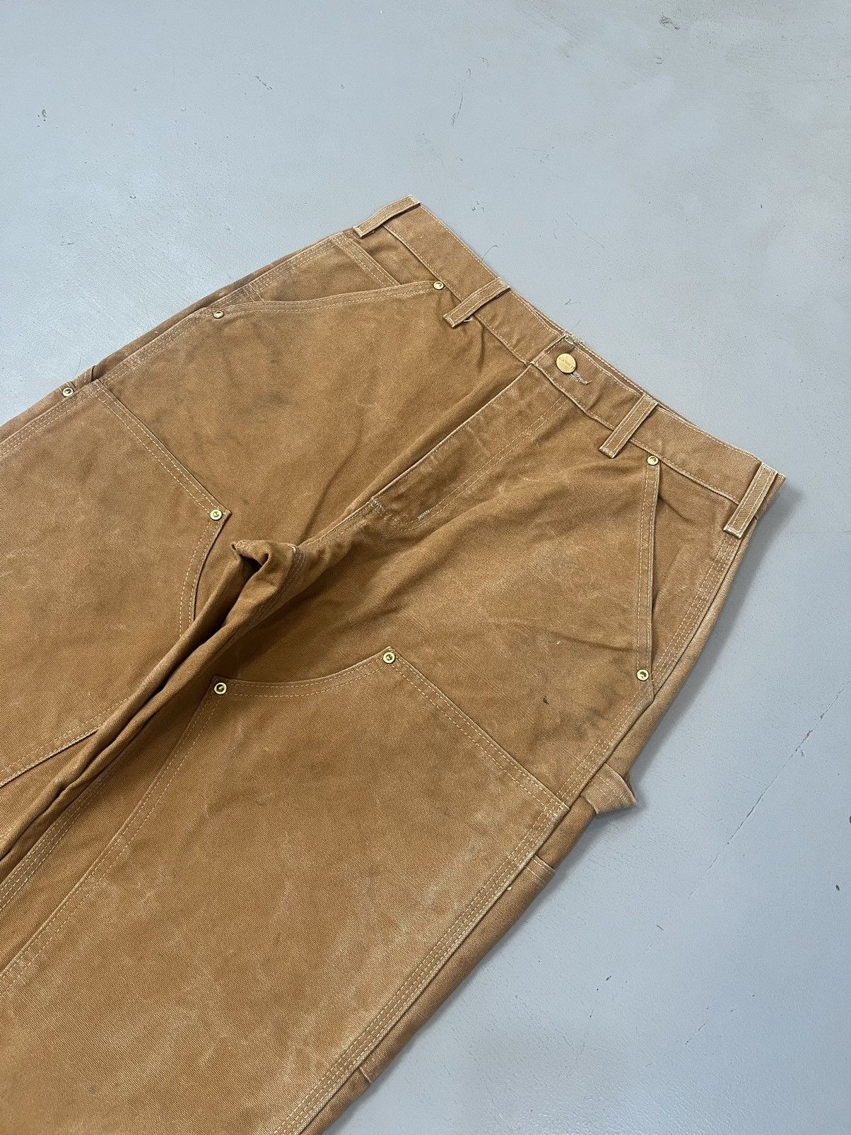 image of Carhartt B01 Brn Double Knee Denim in Beige, Men's (Size 31)